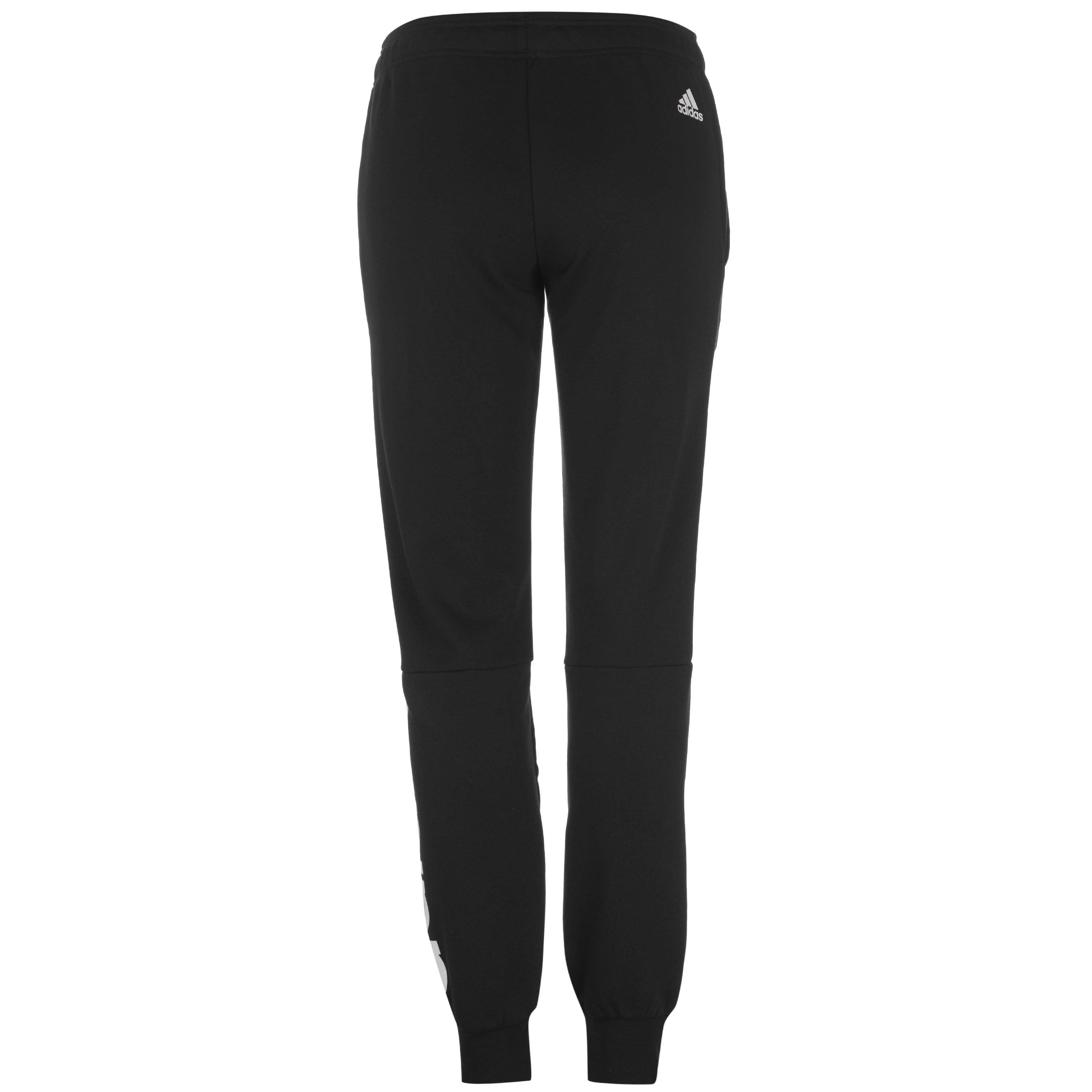 Negro/Blanco - adidas - Essentials Linear Pants Ladies - 2