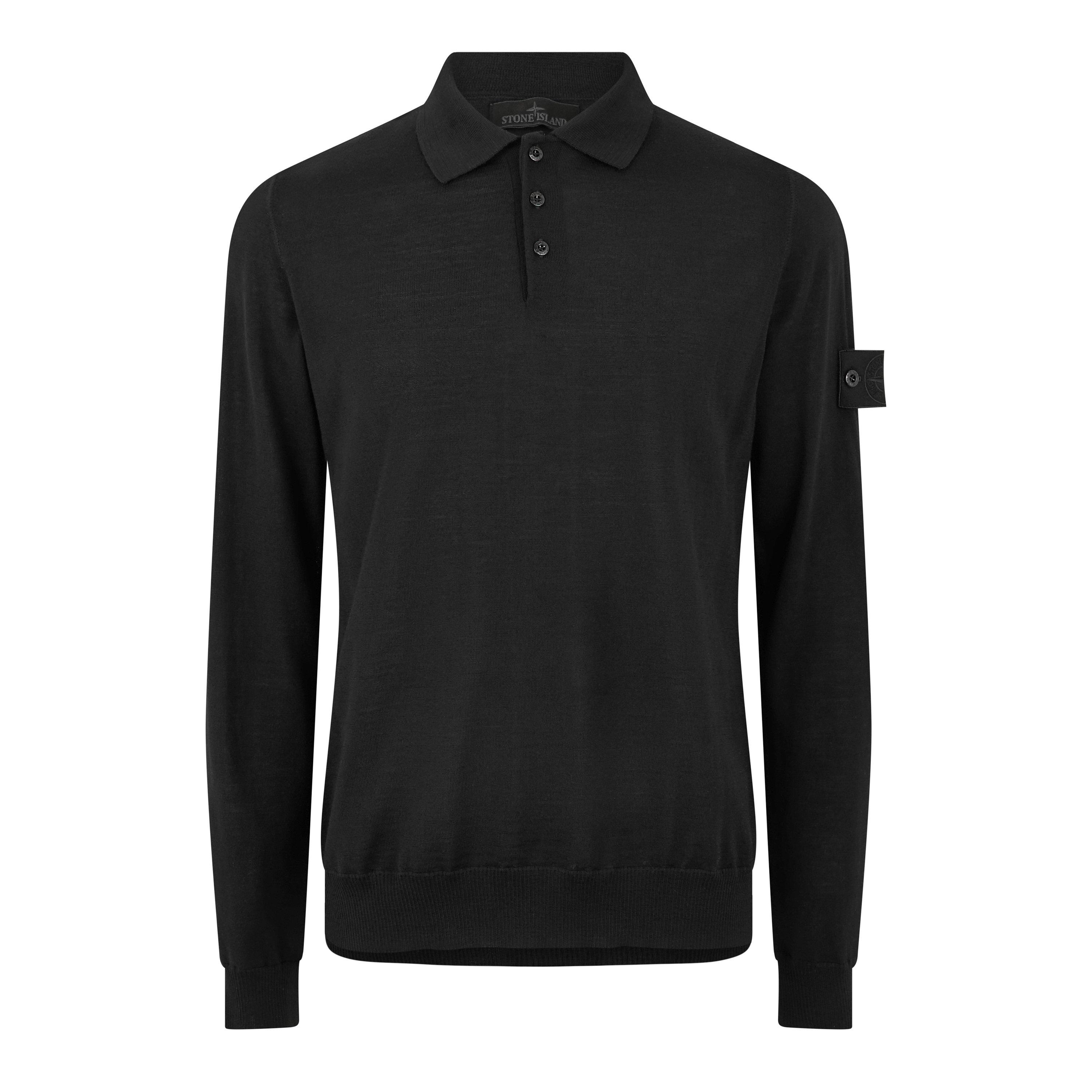 Nero V0029 - Stone Island Ghost - Compass Badge Polo Shirt - 5