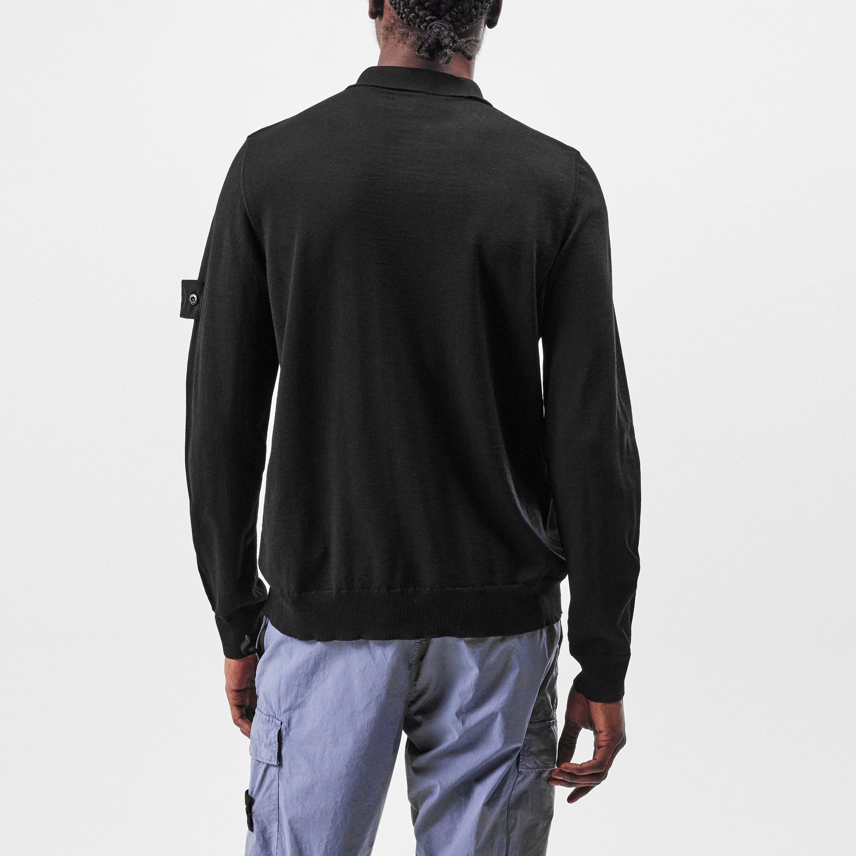 Nero V0029 - Stone Island Ghost - Compass Badge Polo Shirt - 3