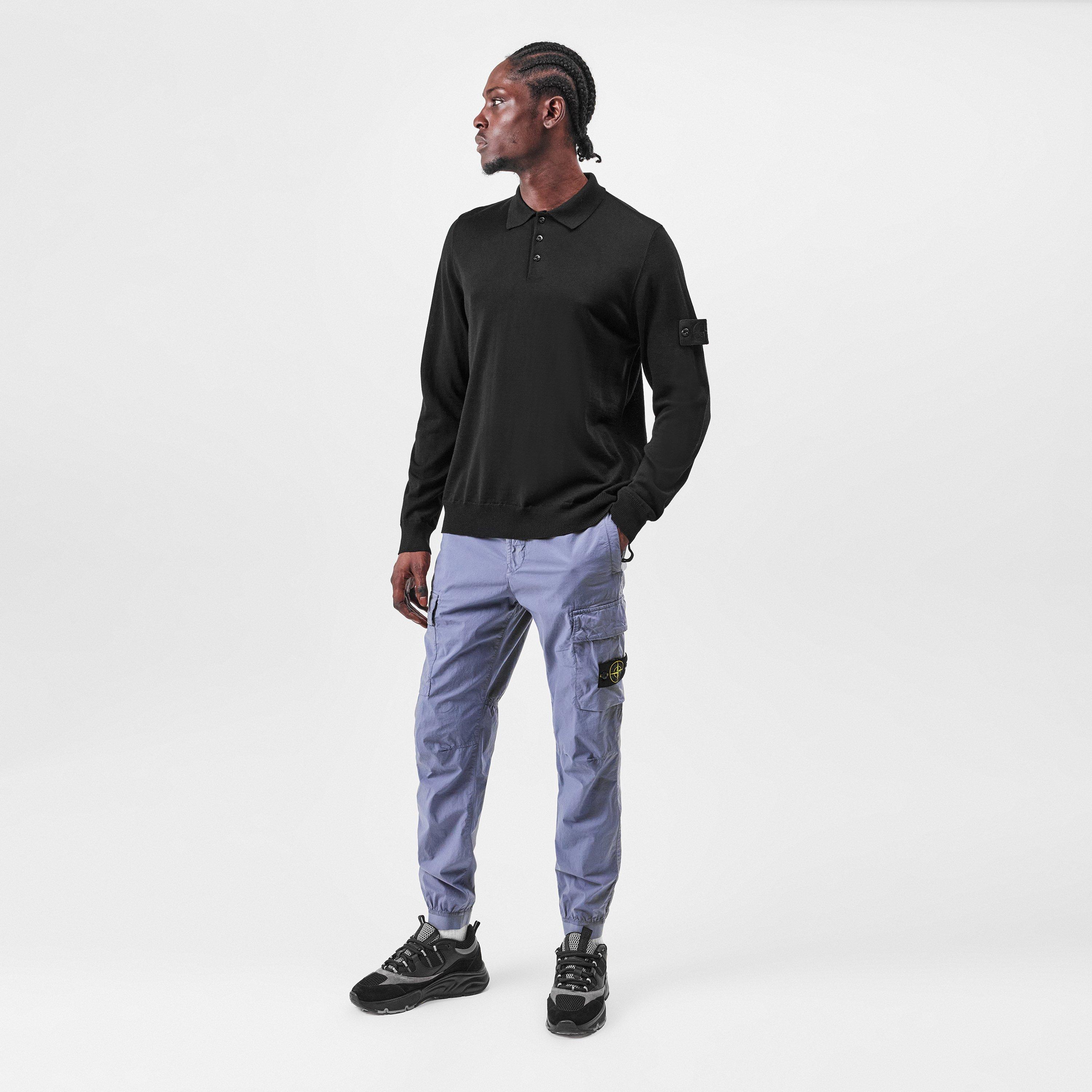 Nero V0029 - Stone Island Ghost - Compass Badge Polo Shirt - 4