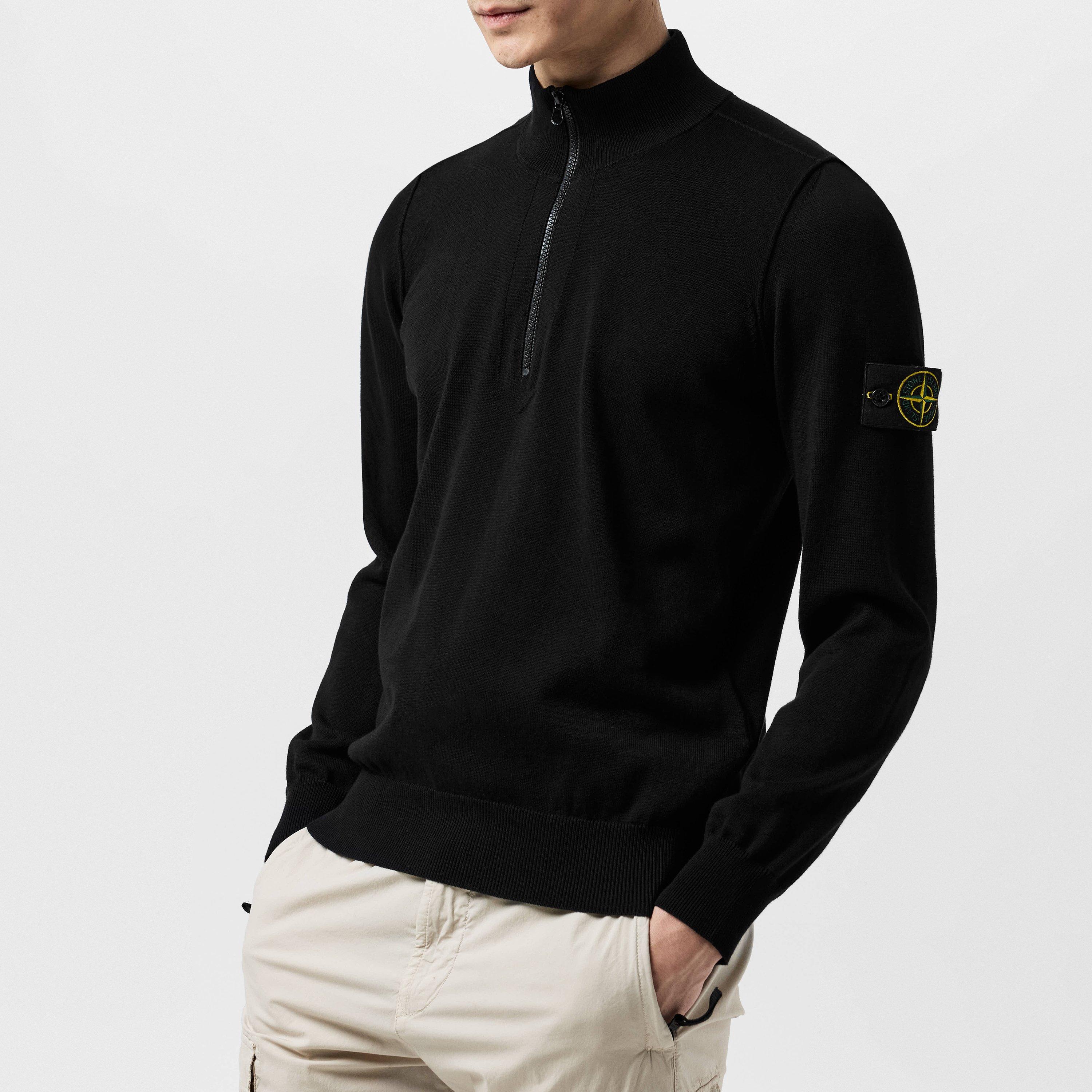 トップス STONE  Sweater Stone Island | Quarter Zip Knit Sweater | Long Sleeve Polos