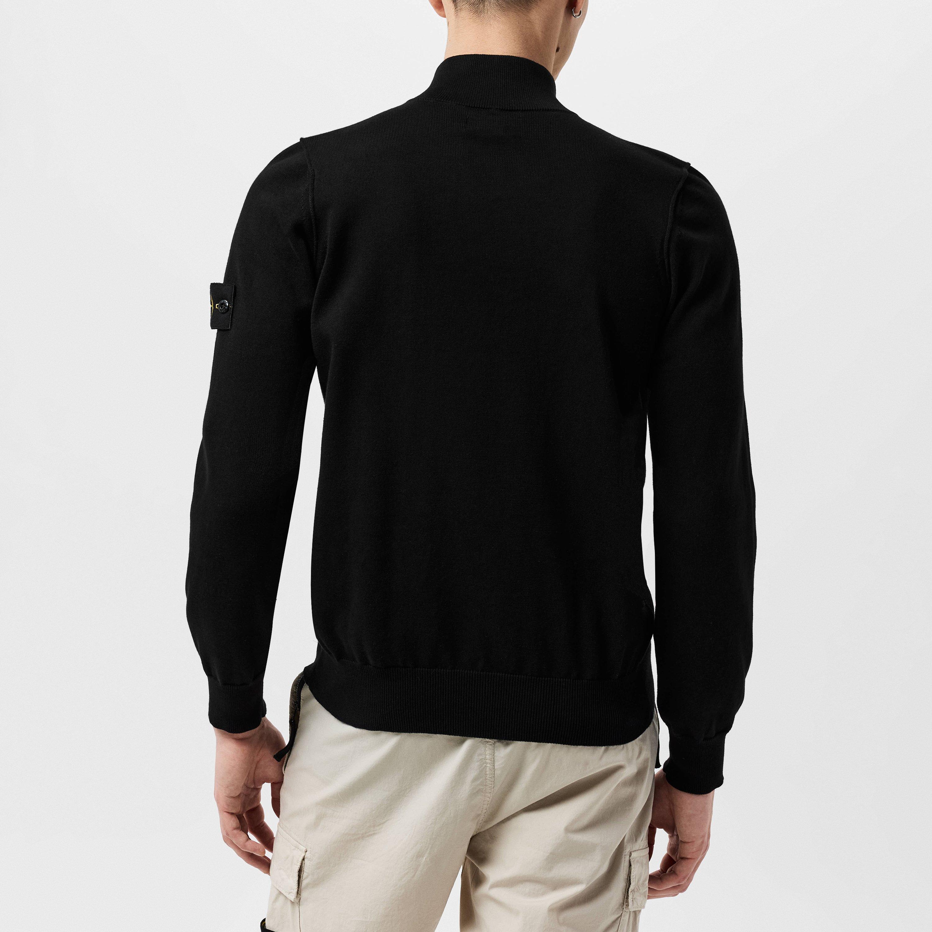 Nero V0029 - Stone Island - Quarter Zip Knit Sweater - 3