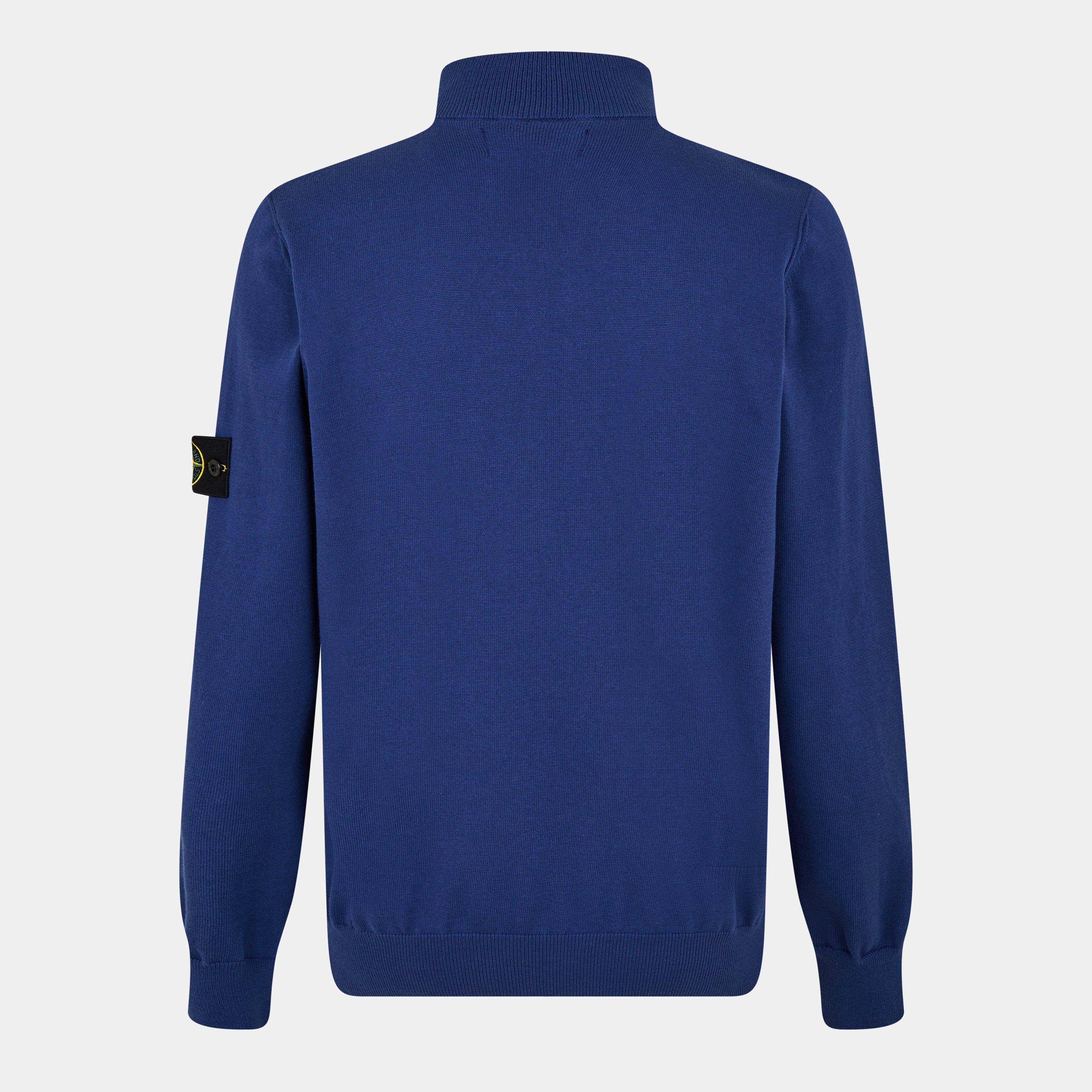 Blu Marin V0028 - Stone Island - Quarter Zip Knit Sweater - 2