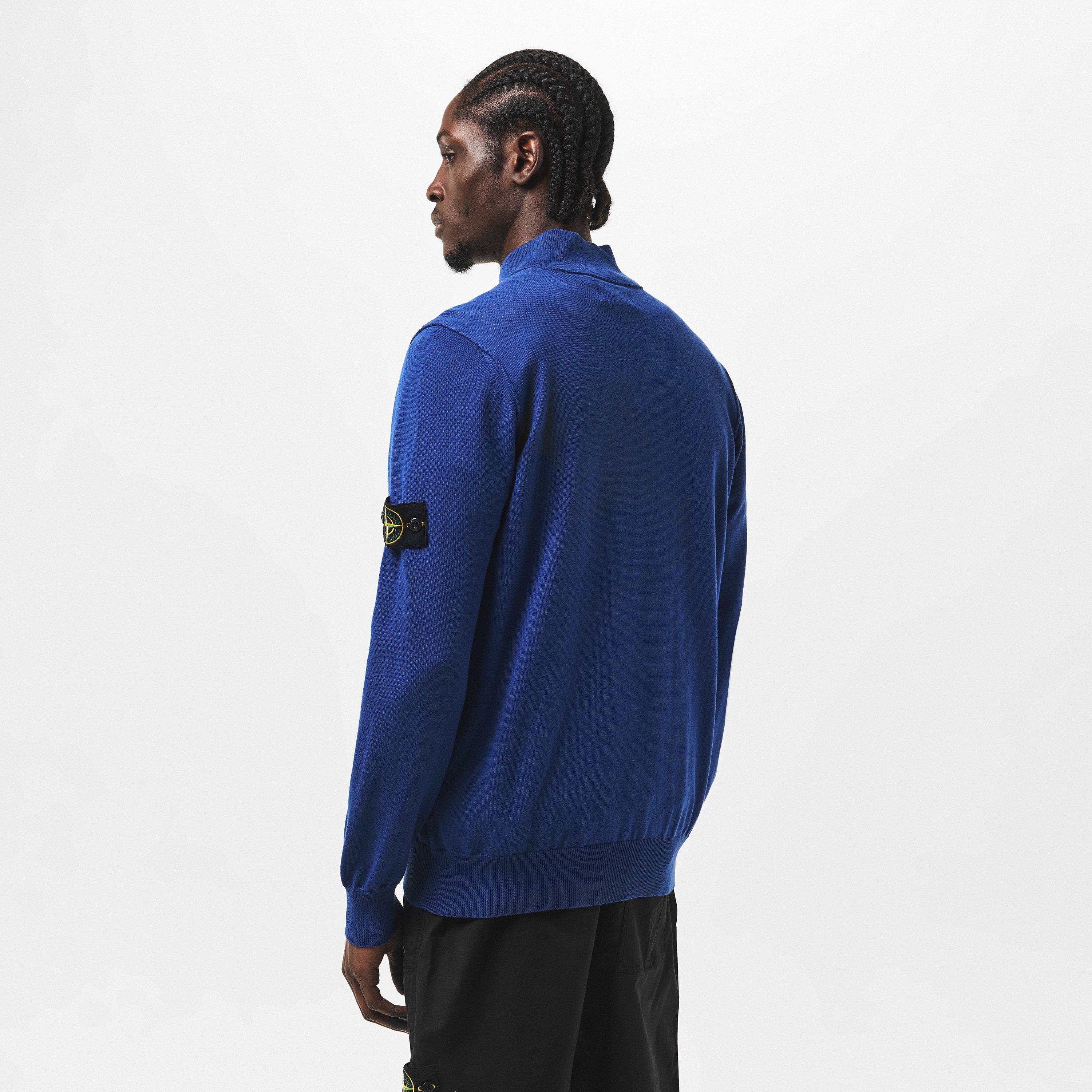 Blu Marin V0028 - Stone Island - Quarter Zip Knit Sweater - 4