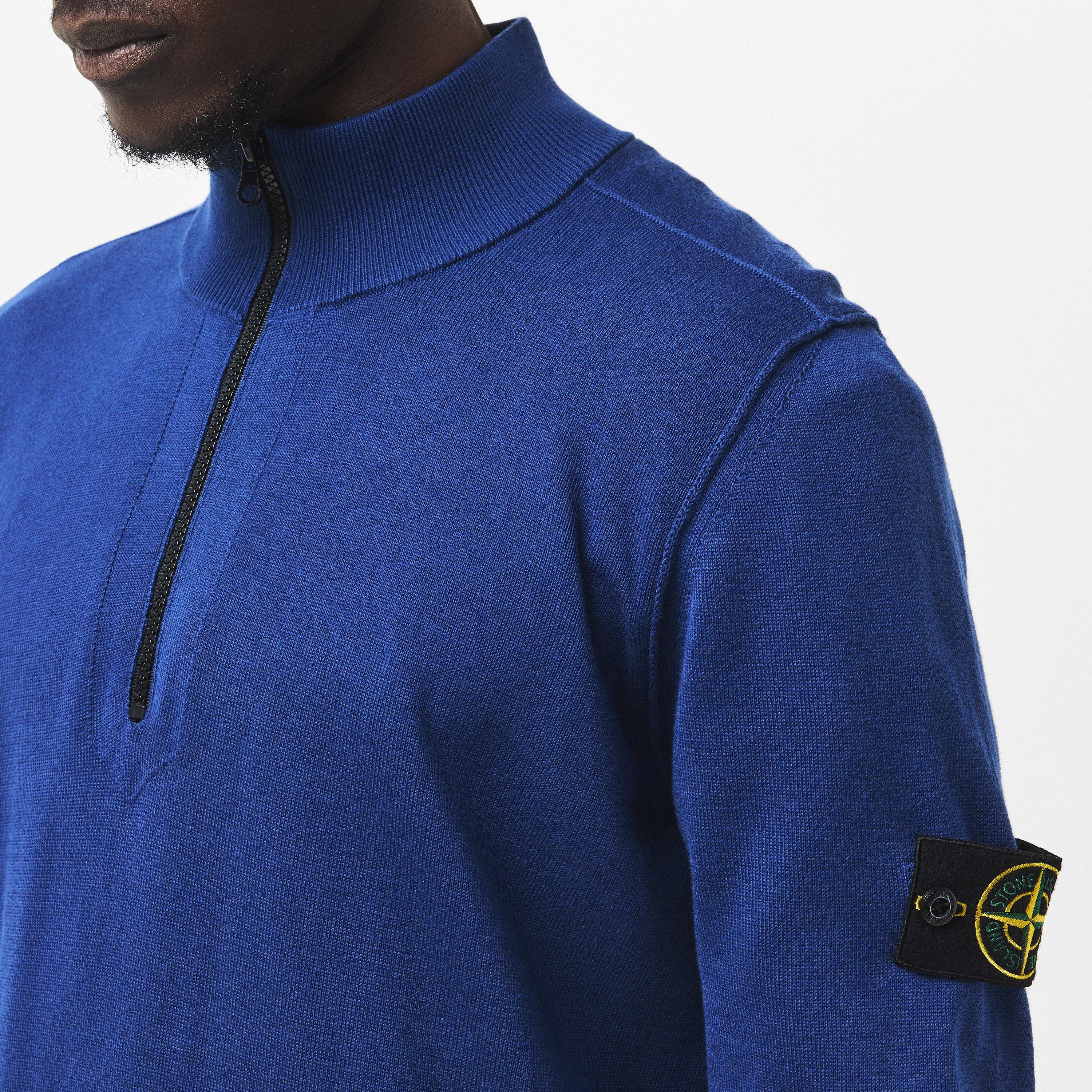 Blu Marin V0028 - Stone Island - Quarter Zip Knit Sweater - 5