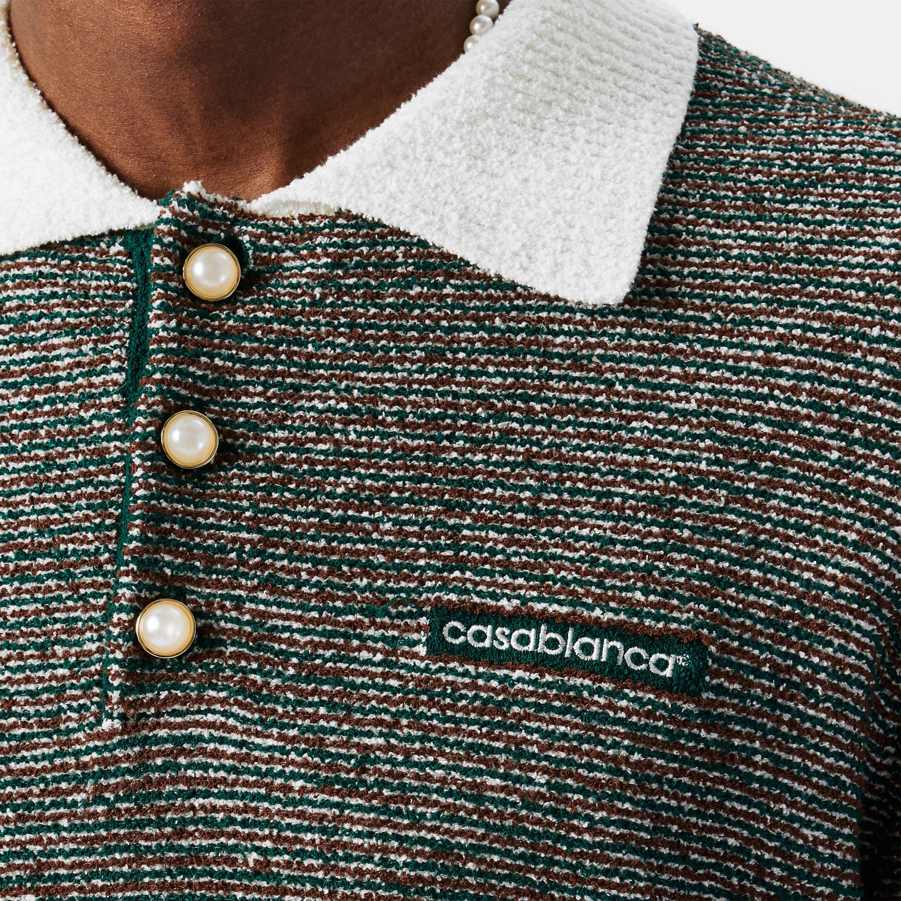 Multi - Casablanca - Men's Casa Boucle Long-Sleeve Polo Shirt - 5