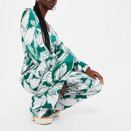 I Saw It First Satin Wrap Tie Waist Jumpsuit