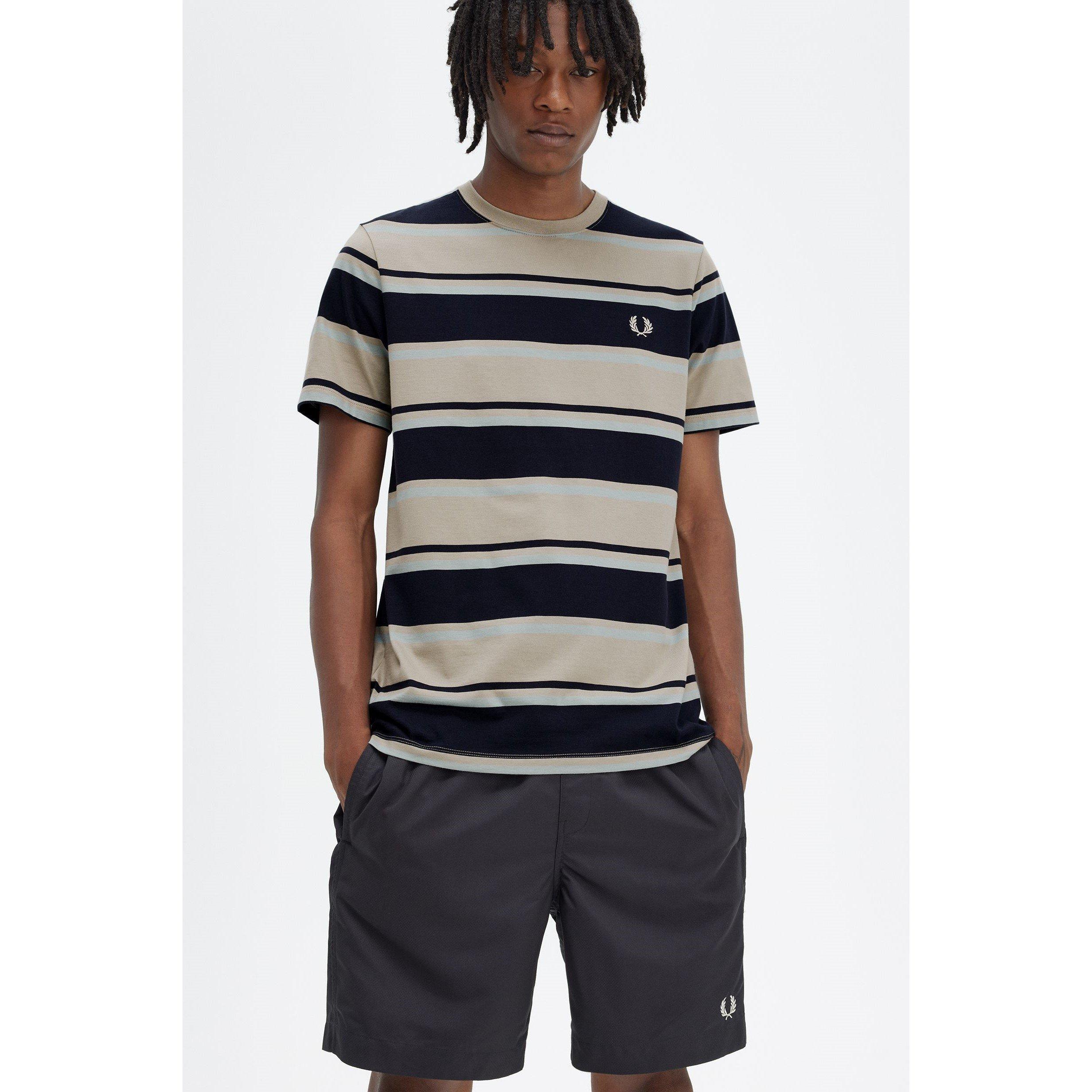 Navy/Blue V24 - Fred Perry - Men's Bold Stripe T-Shirt - 3