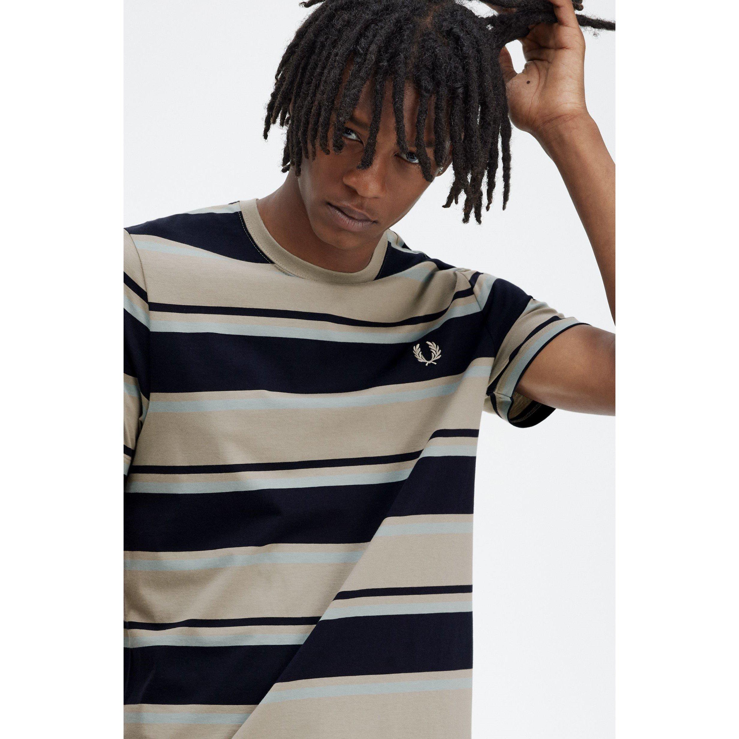 Navy/Blue V24 - Fred Perry - Men's Bold Stripe T-Shirt - 4