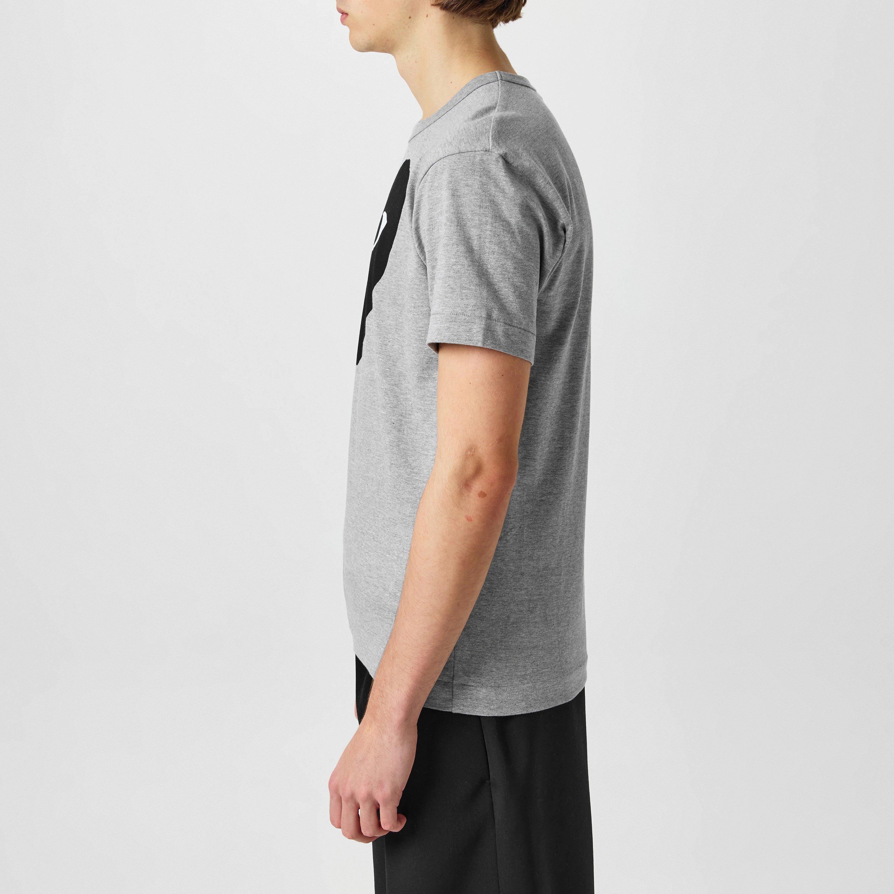 Grey - Comme des Garcons PLAY - Heart Print T-Shirt - 2