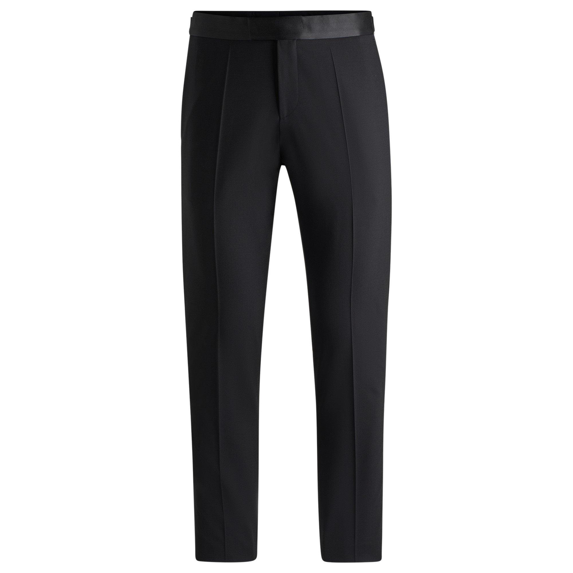 Black 001 - Boss - Men's HGenius Tux Suit Trousers - 7