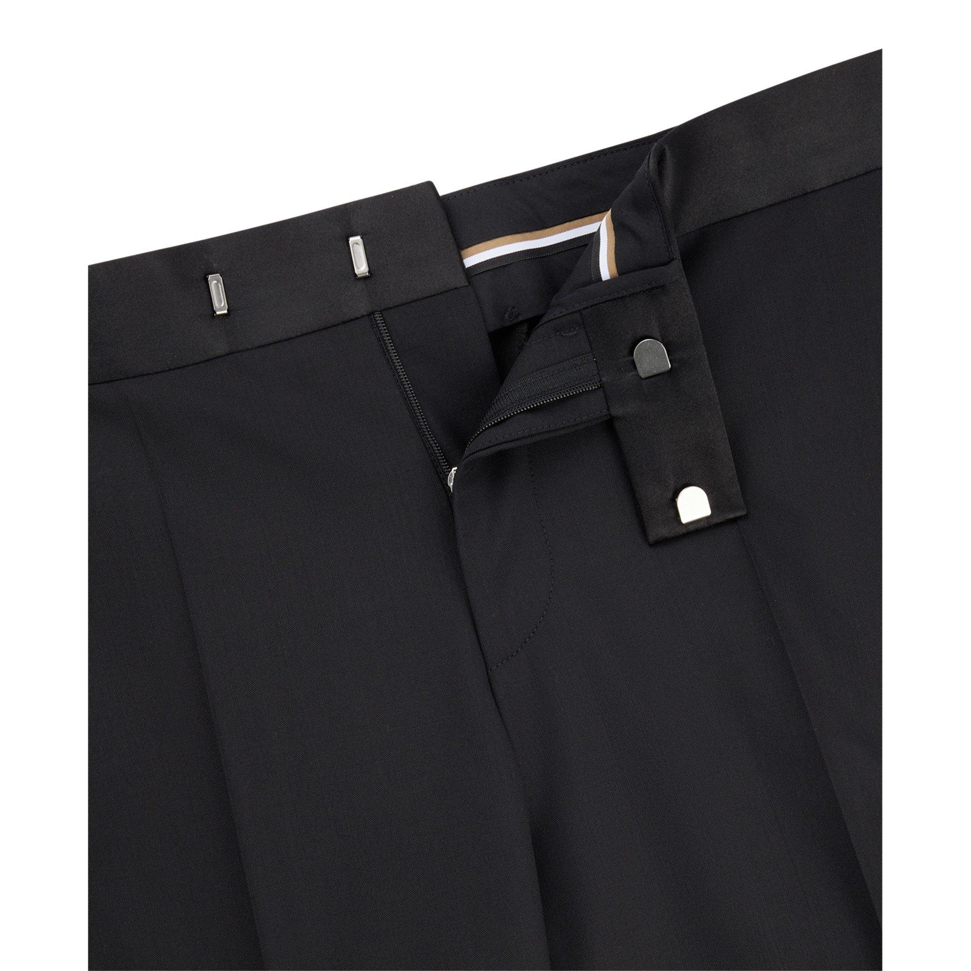 Black 001 - Boss - Men's HGenius Tux Suit Trousers - 8