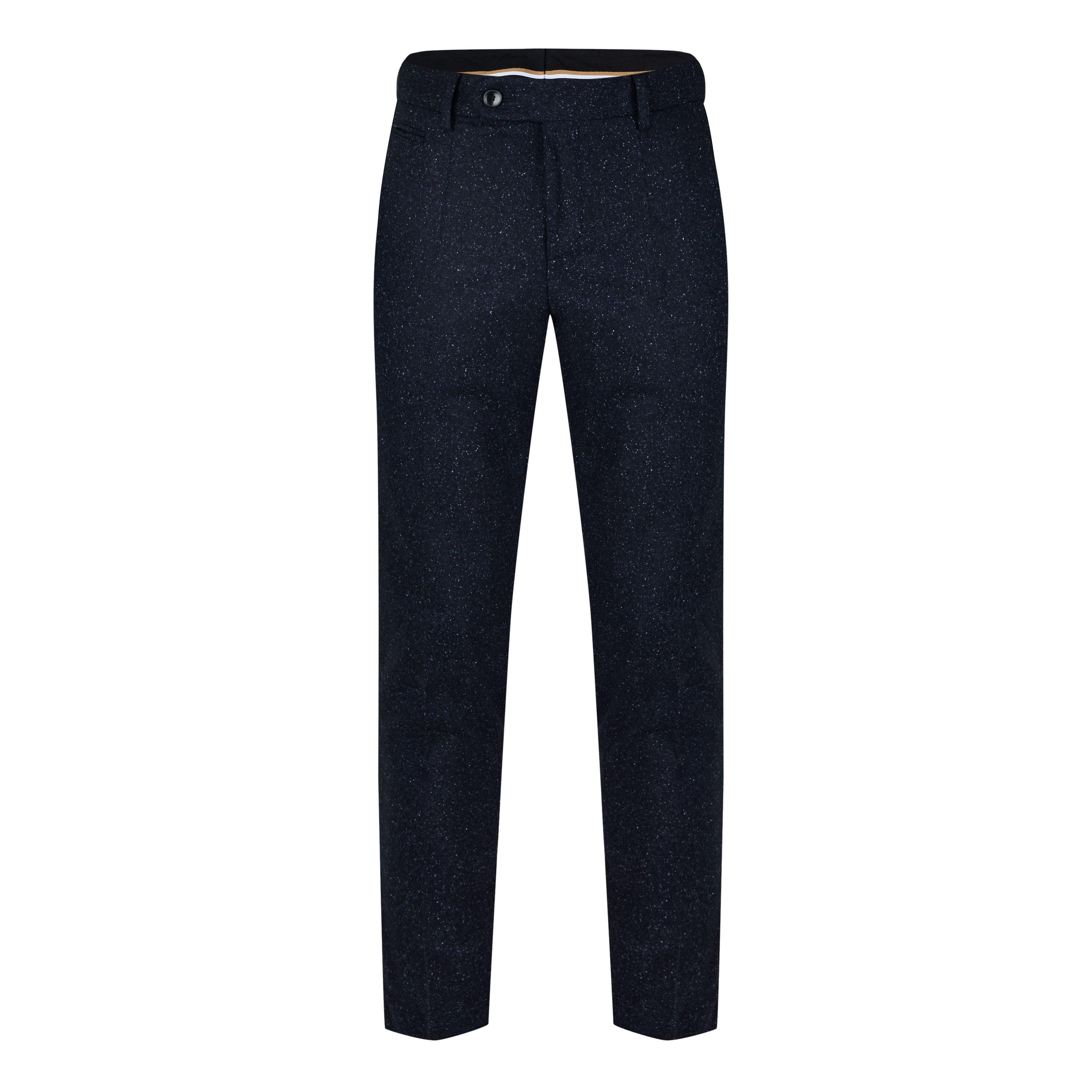 Dark Blue 401 - Boss - Men's H-Genius-Dtl Tailored Fit Suit Trousers - 1