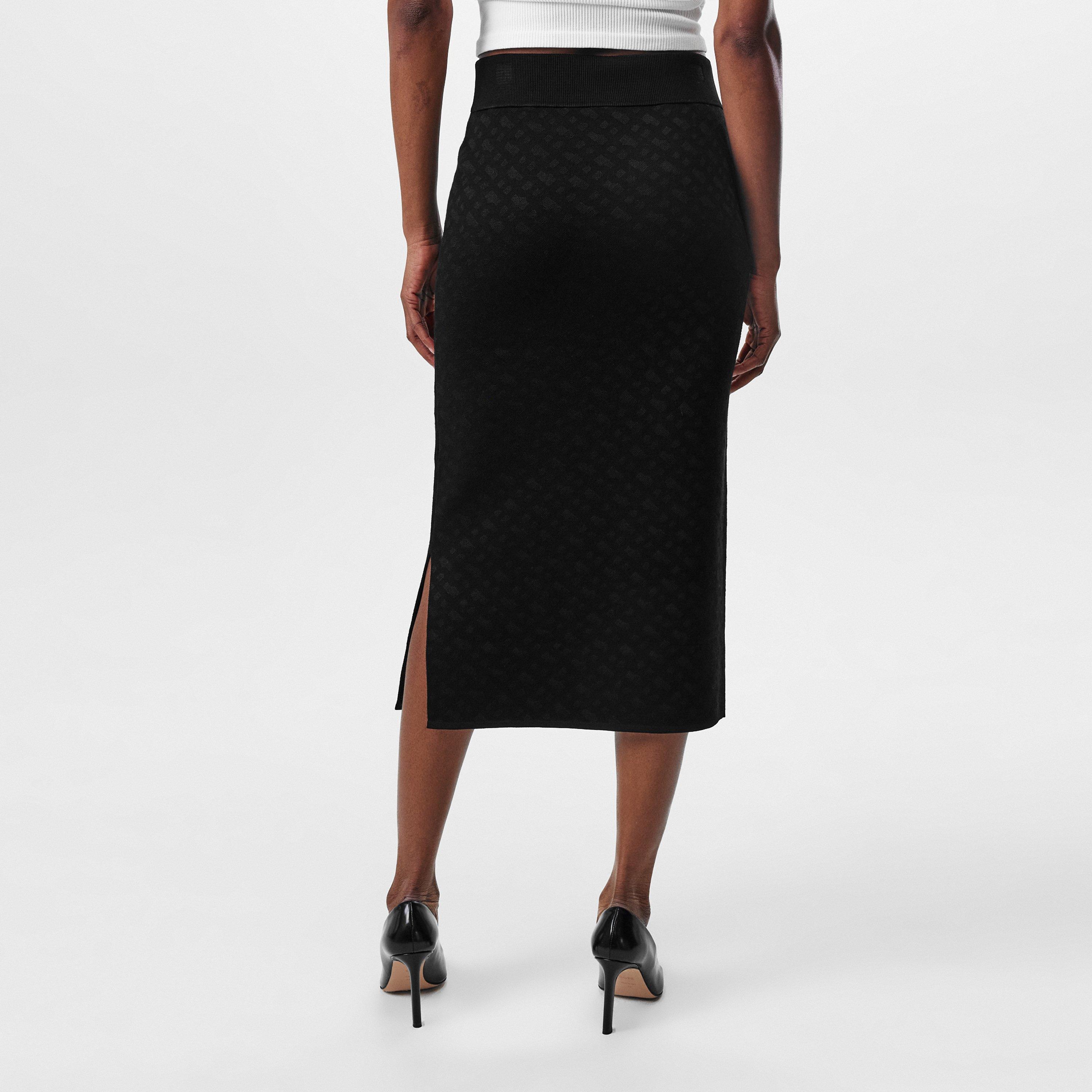 Open Misc - Boss - Women's Knitted Midi Skirt, Fabric Design - 4