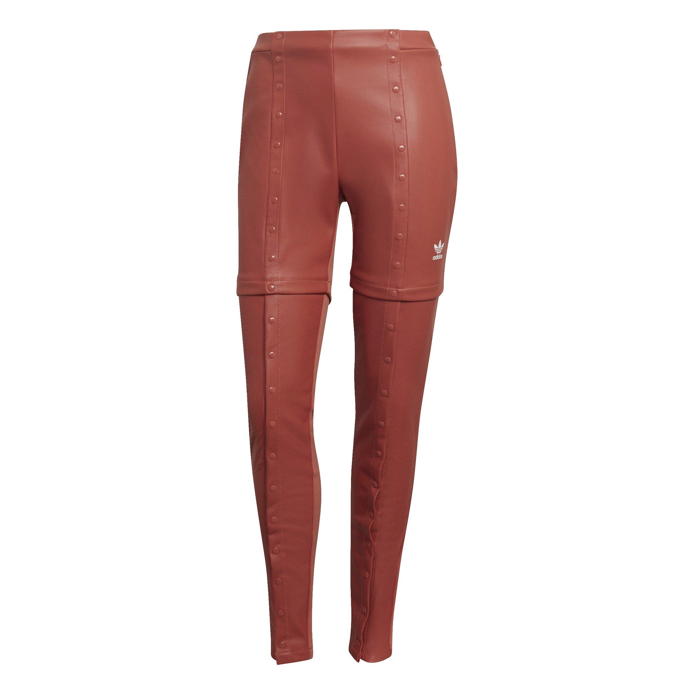 Brown - adidas Originals - Always Original Slim Snap-Button Pants Womens - 1