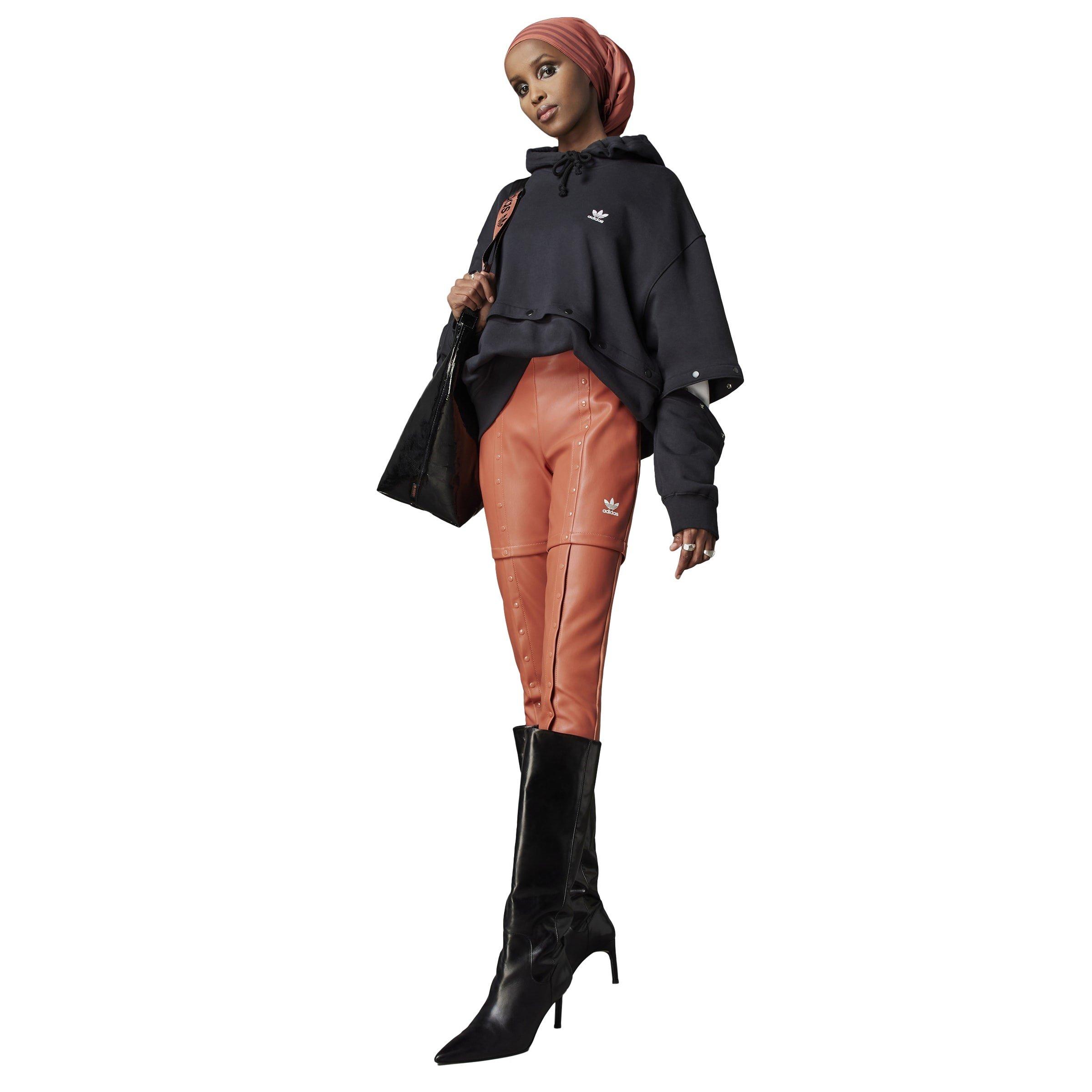 Brown - adidas Originals - Original Slim Snap-Button Pants Womens - 11