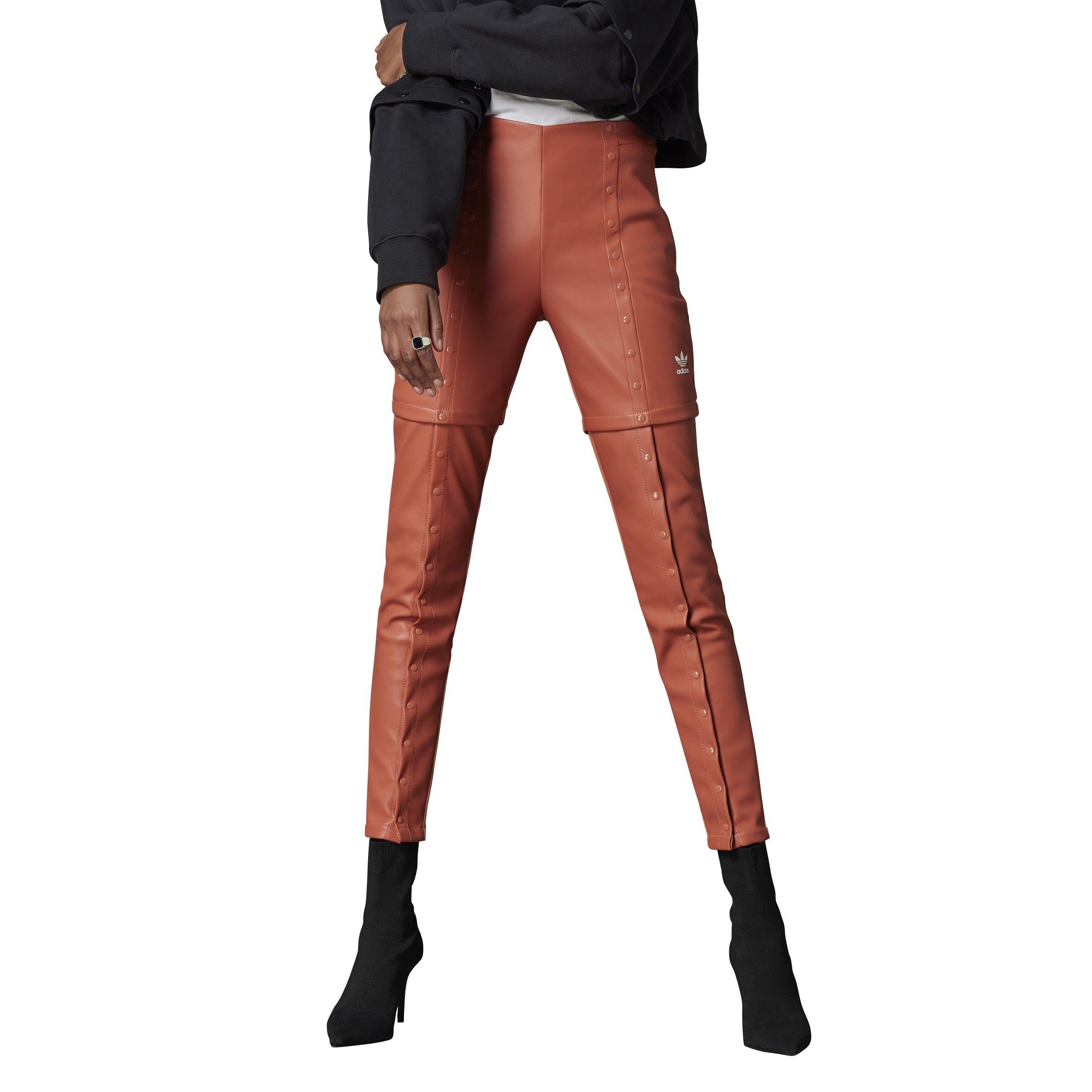 Brown - adidas Originals - Original Slim Snap-Button Pants Womens - 13