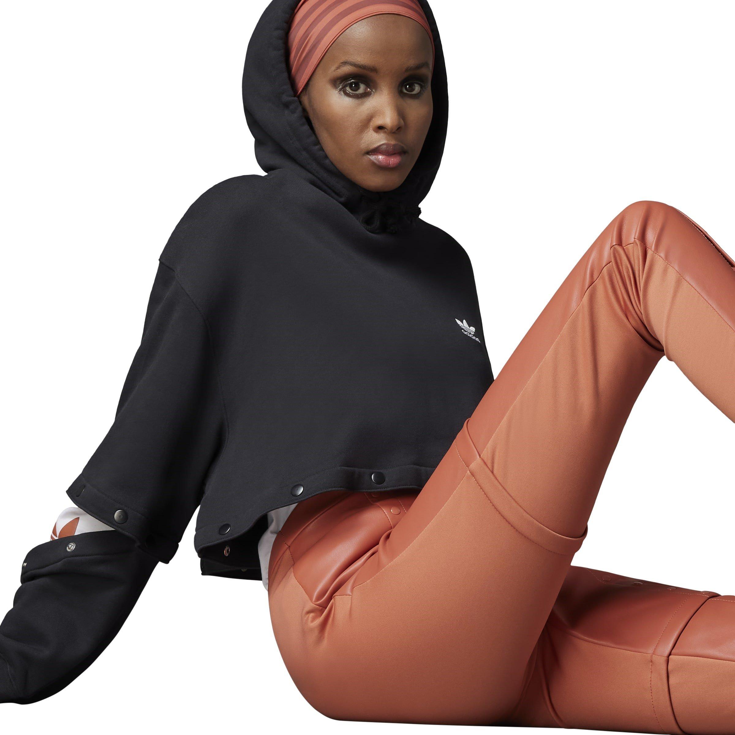 Brown - adidas Originals - Original Slim Snap-Button Pants Womens - 15