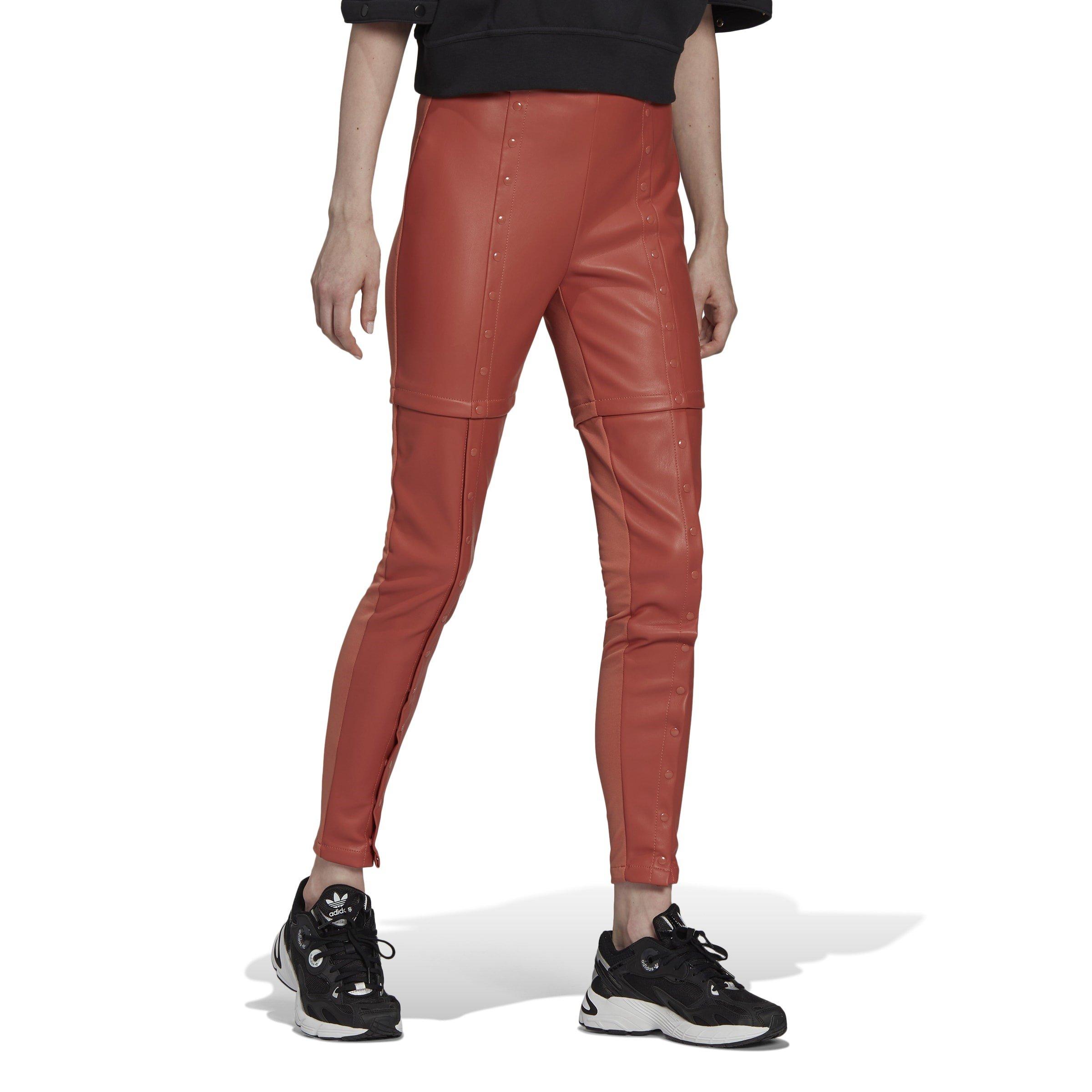 Brown - adidas Originals - Original Slim Snap-Button Pants Womens - 4