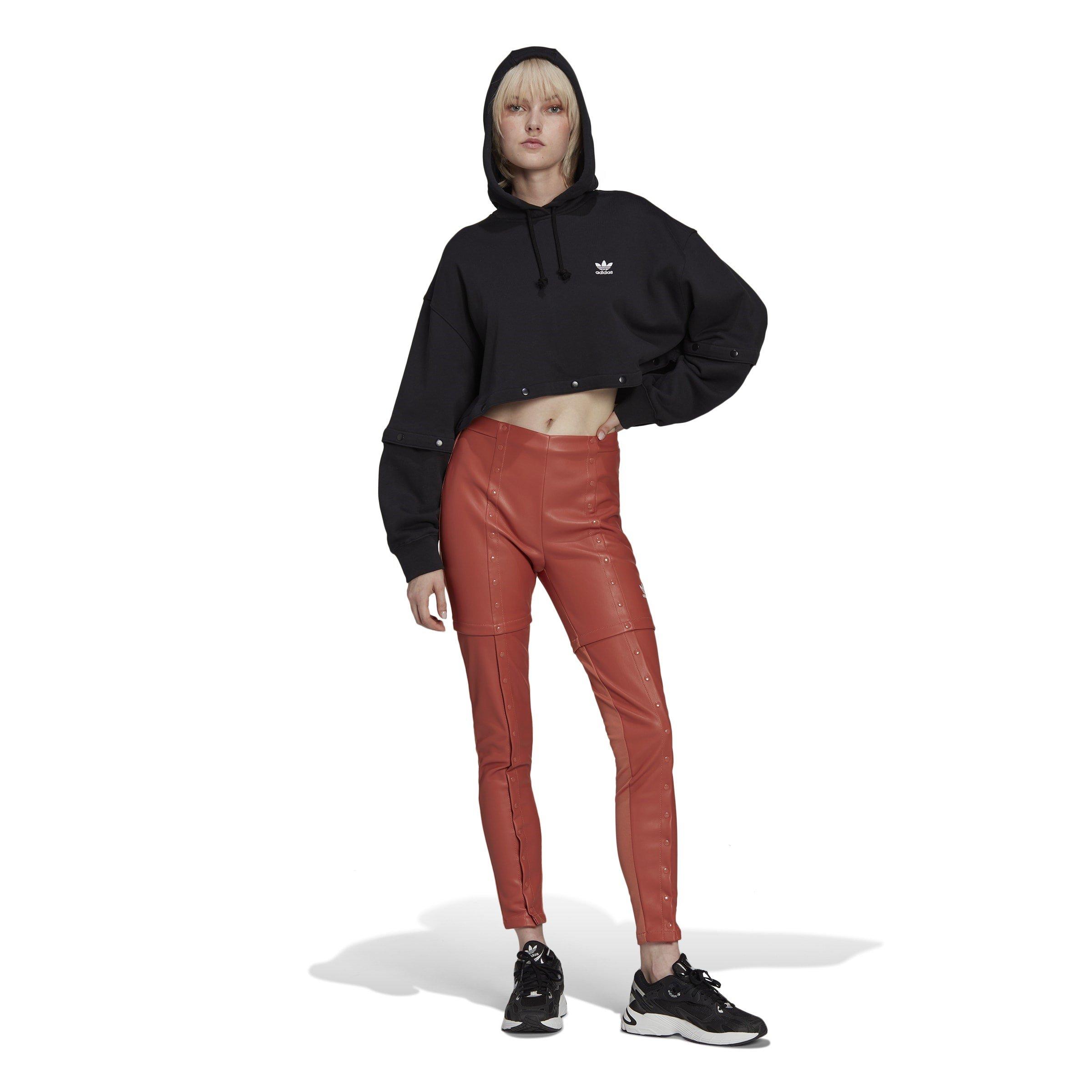 Brown - adidas Originals - Original Slim Snap-Button Pants Womens - 9