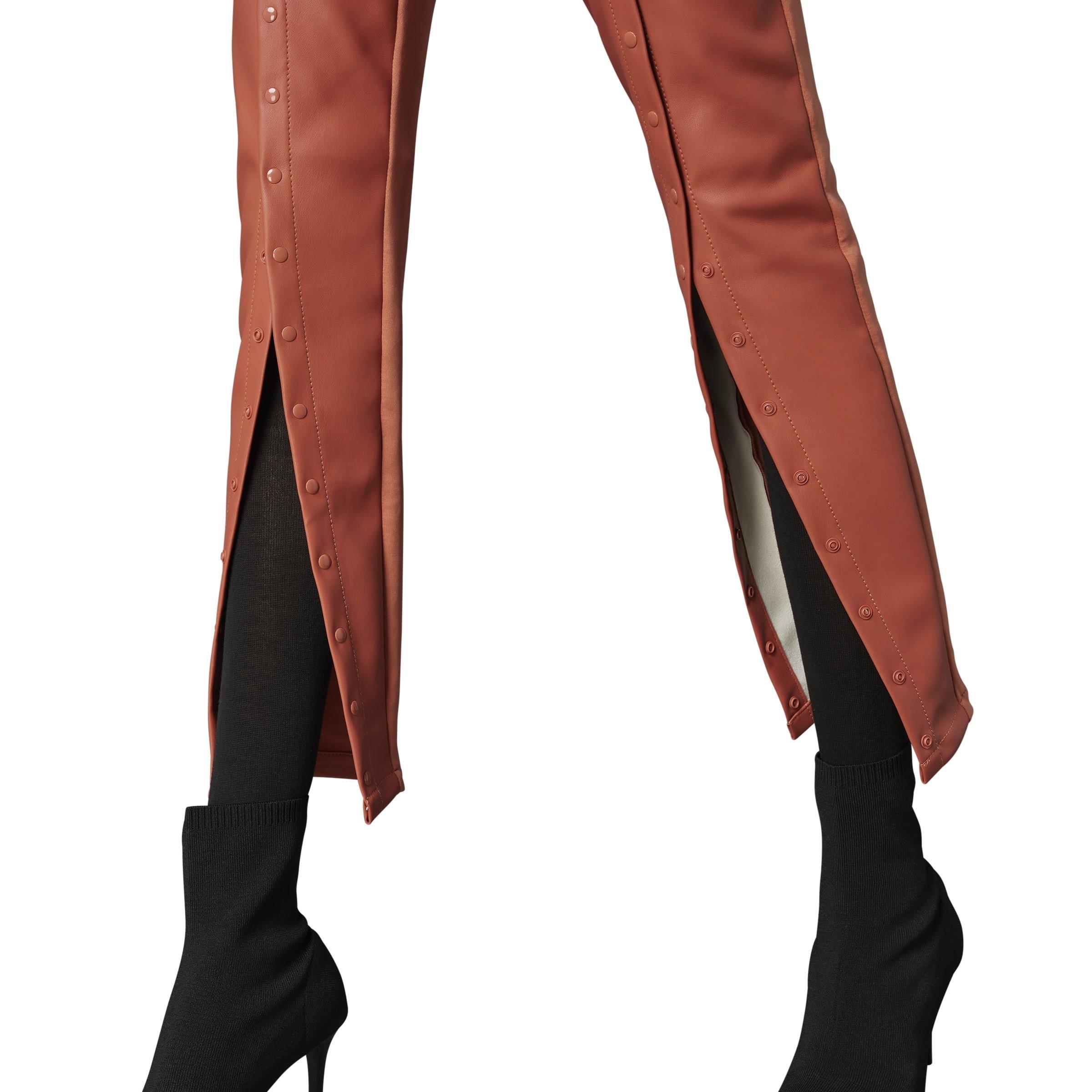 Brown - adidas Originals - Original Slim Snap-Button Pants Womens - 10