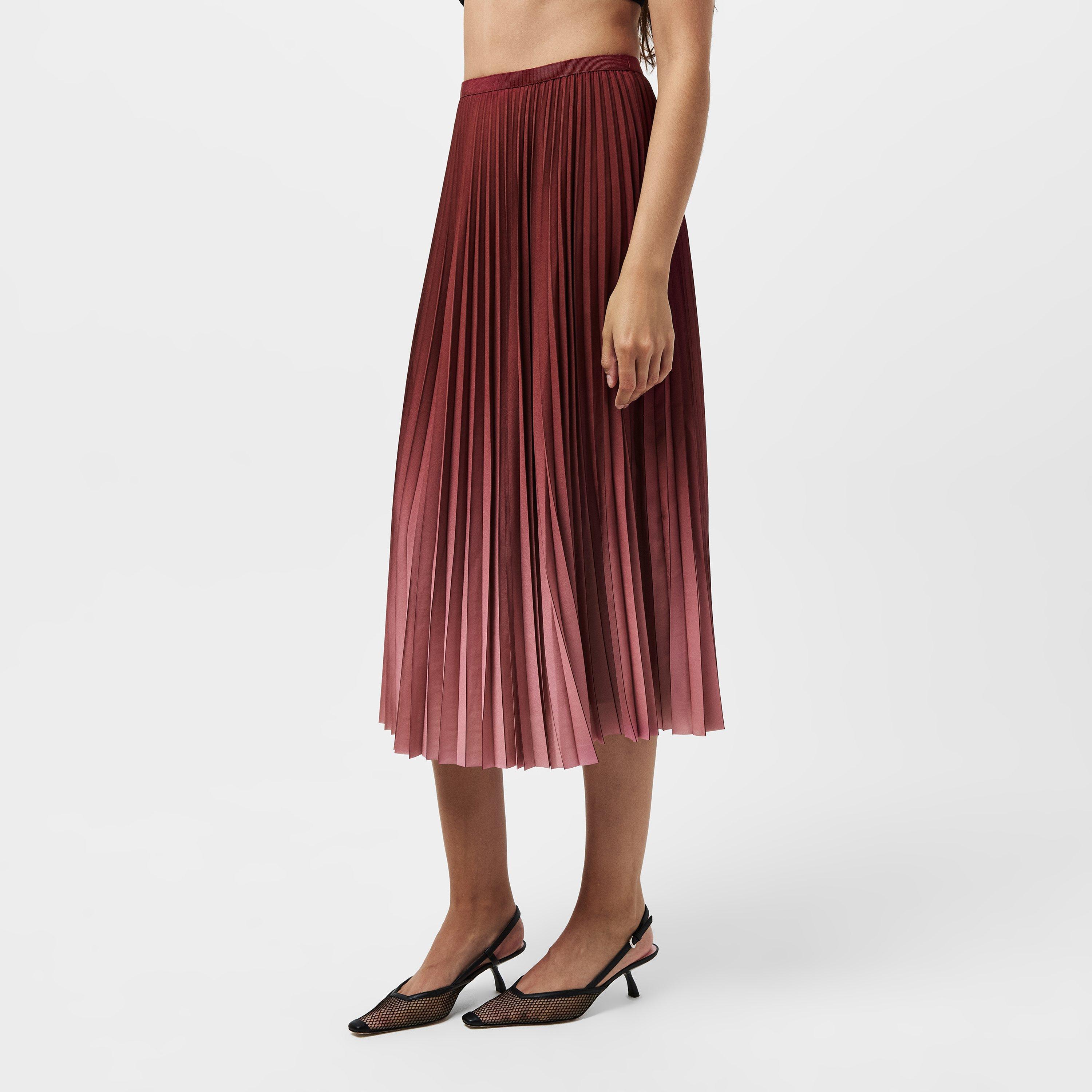 20-Bitter Ch - French Connection - Women's Sunburst Crepe Midi Skirt - 2