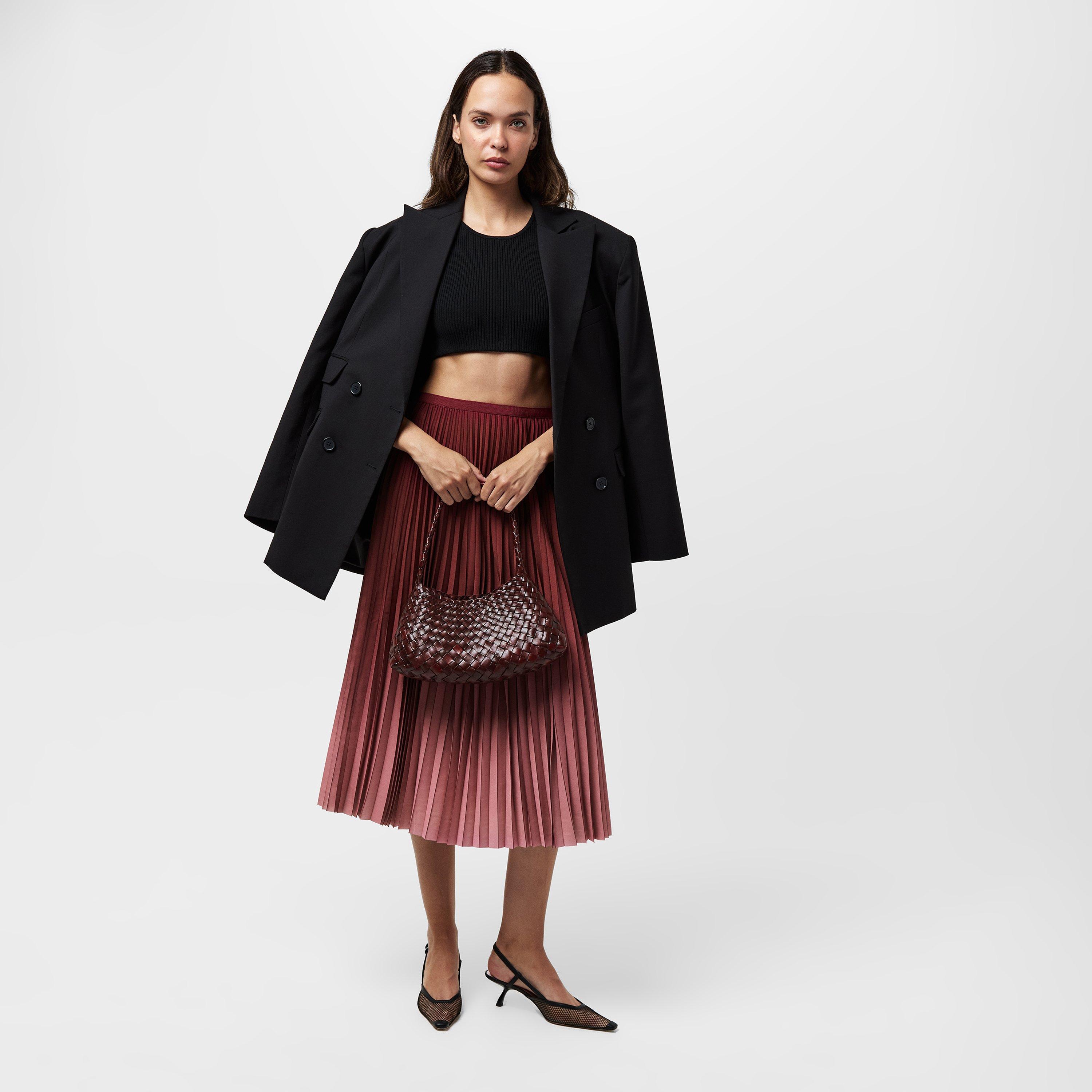 20-Bitter Ch - French Connection - Women's Sunburst Crepe Midi Skirt - 5