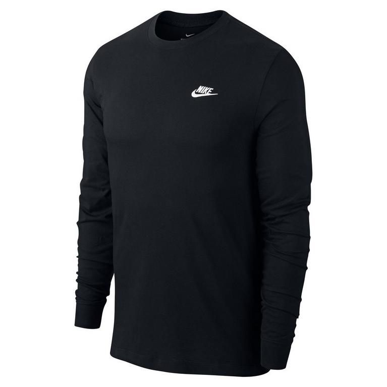 Schwarz/Weiß - Nike - Sportswear Men's Long-Sleeve T-Shirt - 1