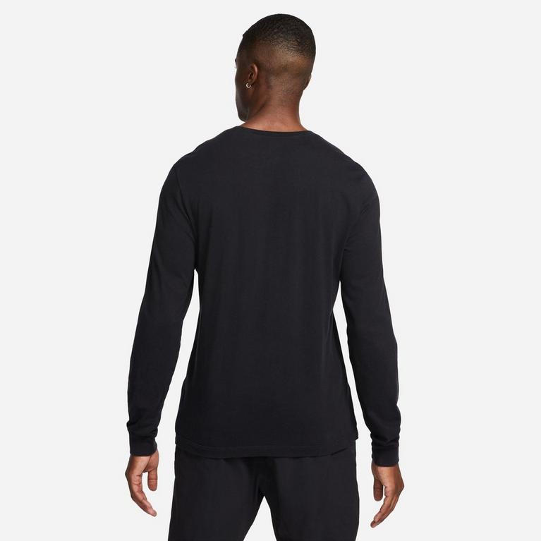 Schwarz/Weiß - Nike - Sportswear Men's Long-Sleeve T-Shirt - 4
