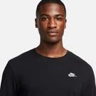 Schwarz/Weiß - Nike - Sportswear Men's Long-Sleeve T-Shirt - 5