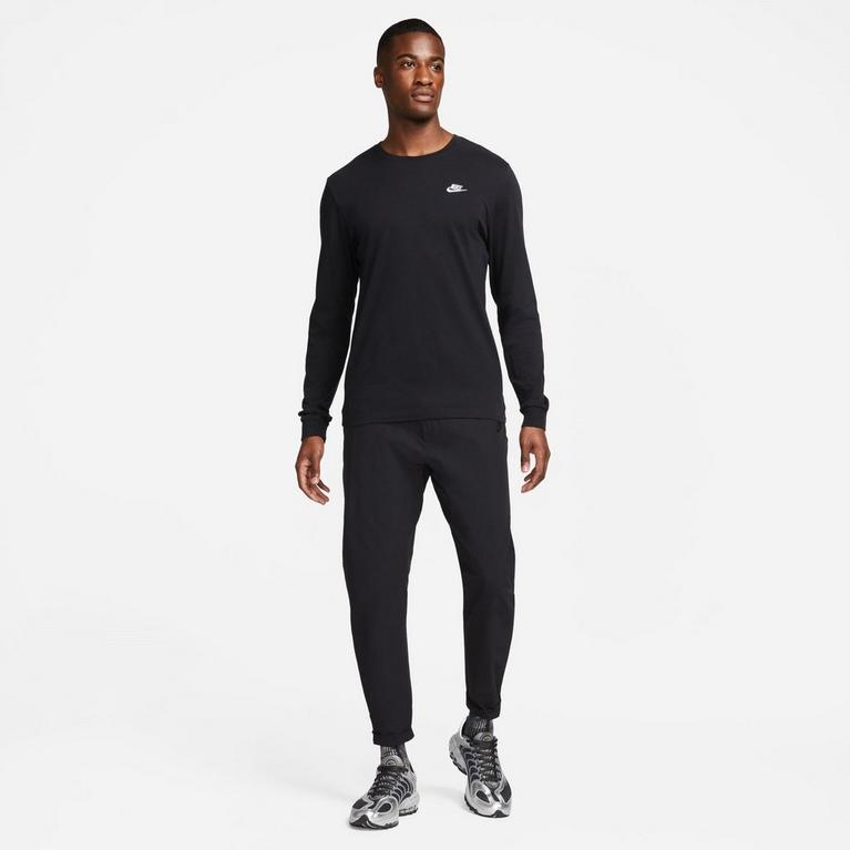 Schwarz/Weiß - Nike - Sportswear Men's Long-Sleeve T-Shirt - 6