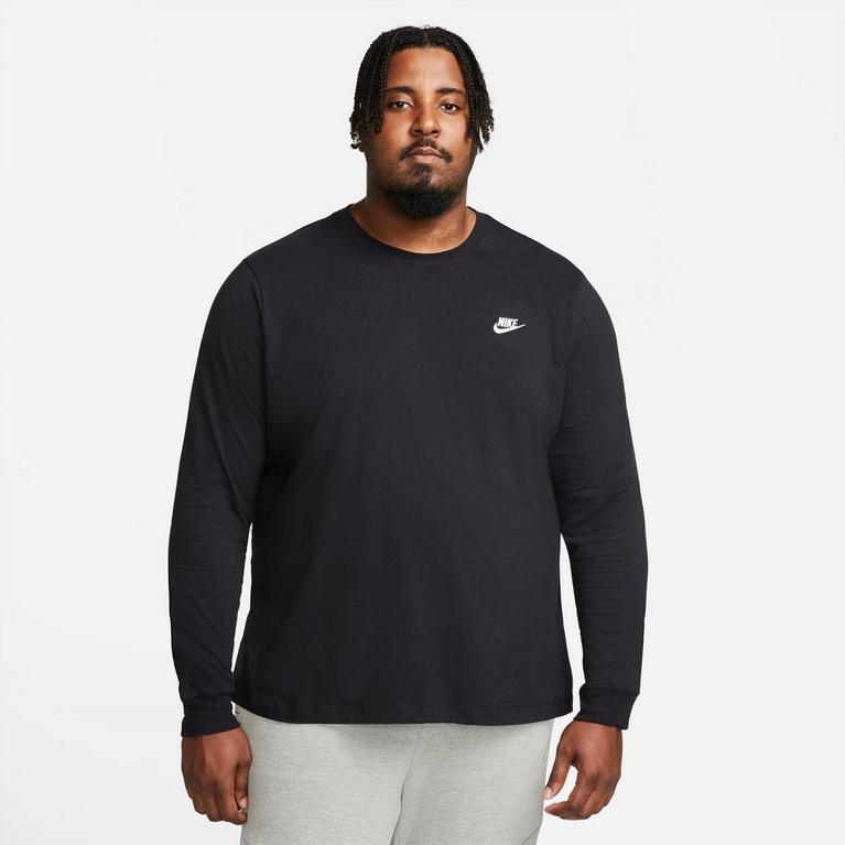Schwarz/Weiß - Nike - Sportswear Men's Long-Sleeve T-Shirt - 7