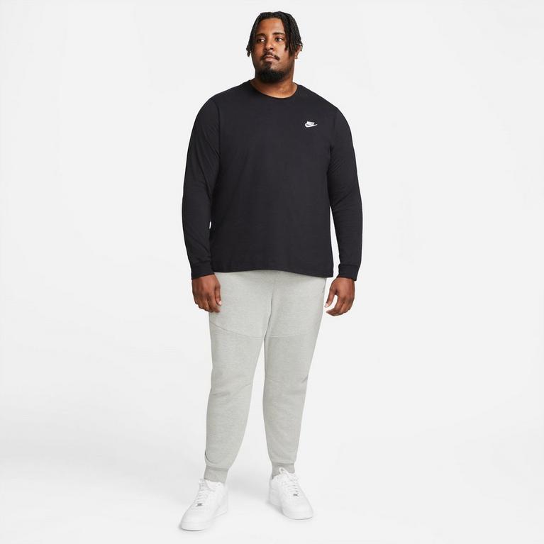 Schwarz/Weiß - Nike - Sportswear Men's Long-Sleeve T-Shirt - 10