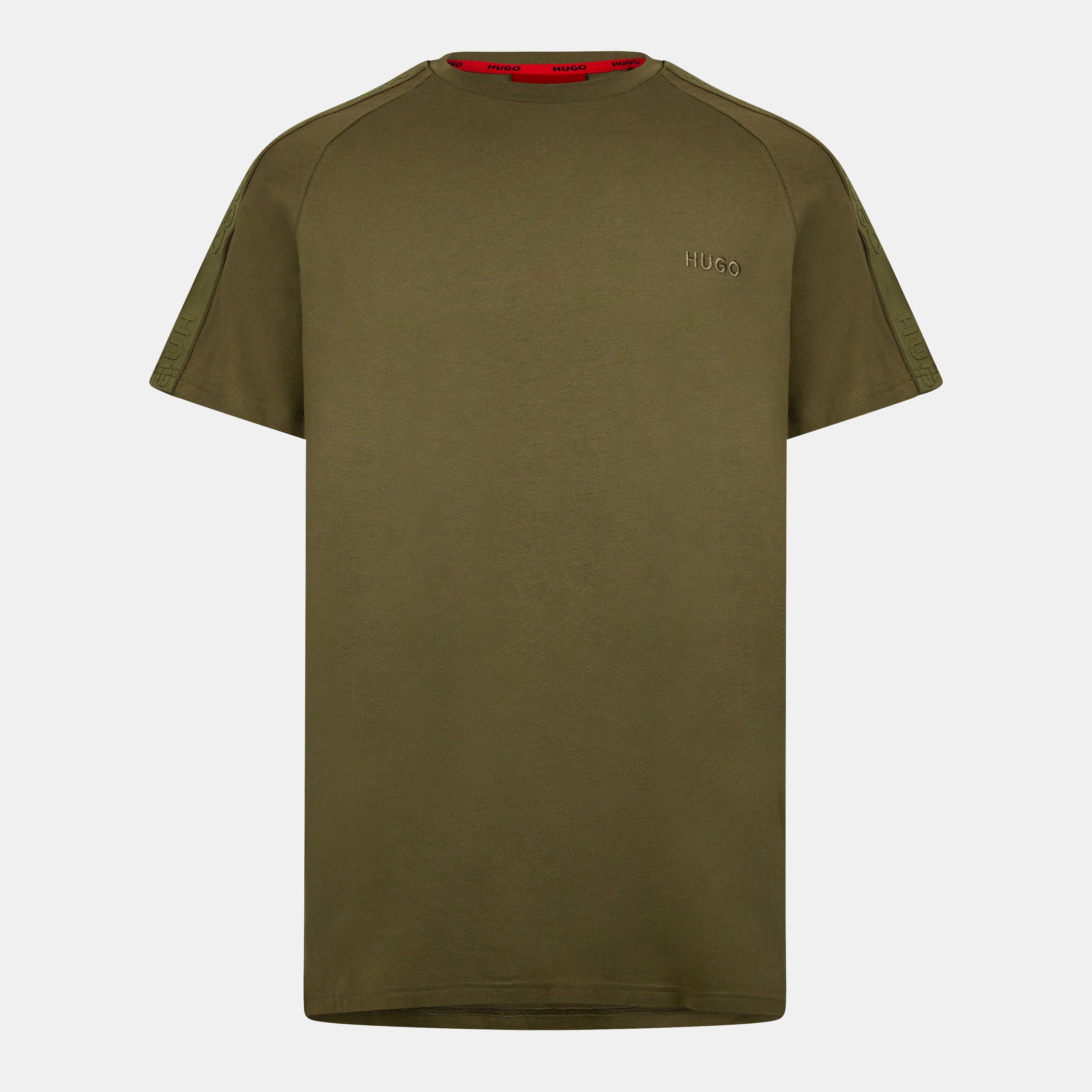 Hugo Sporty Tape T Shirt - Open Green 345 - XL
