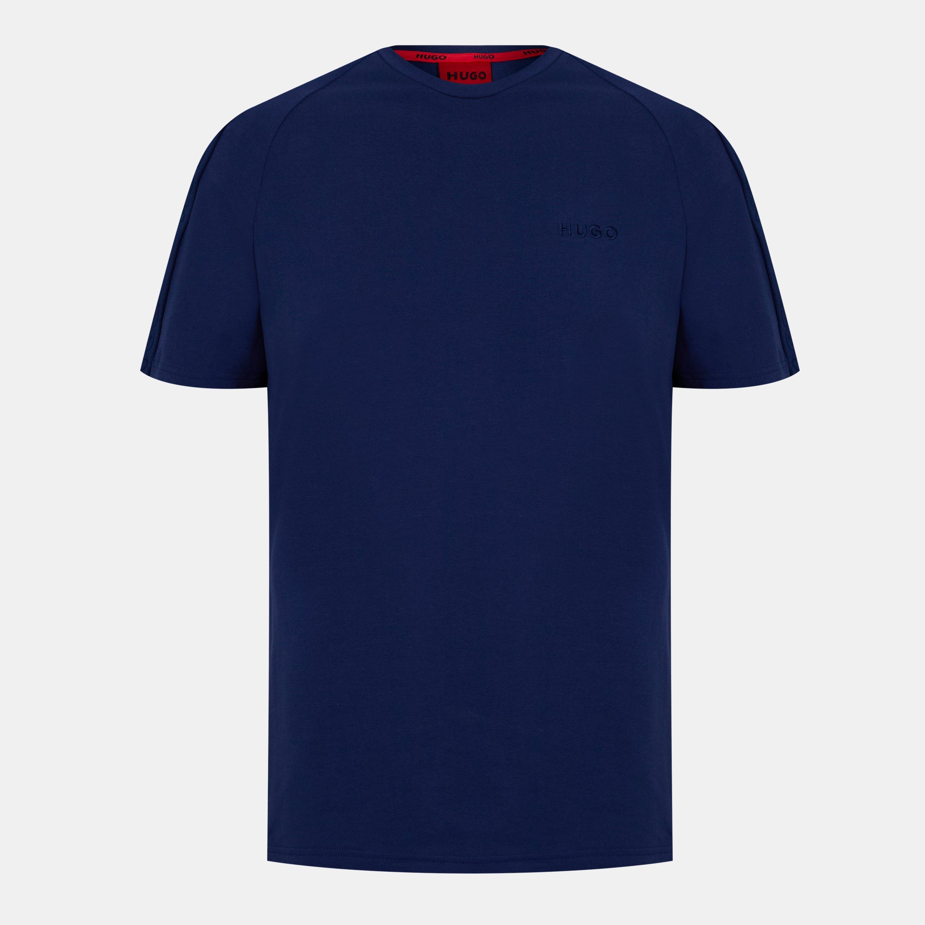 Hugo Men's Sporty Tape T Shirt - Dark Blue 407 - L