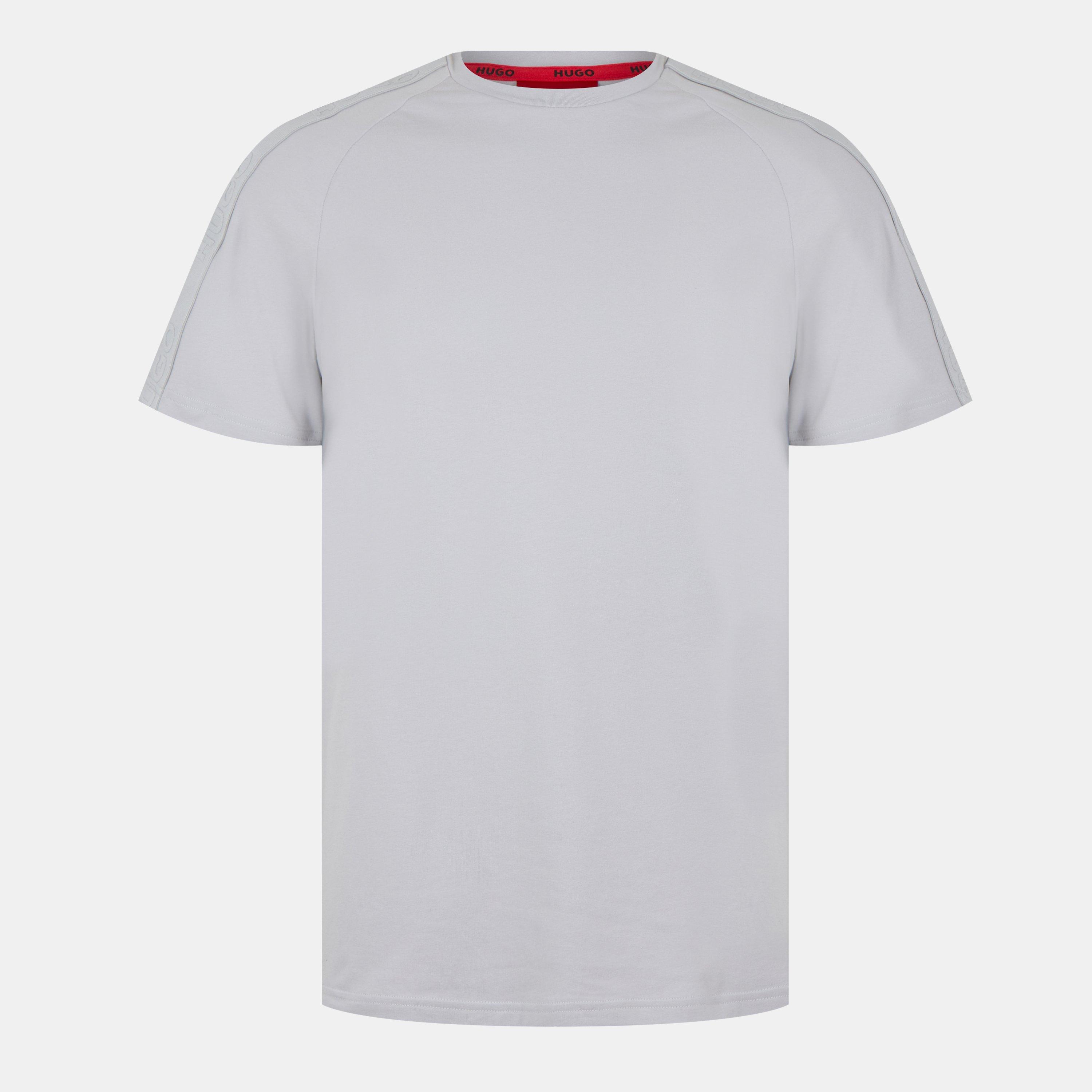 Hugo Sporty Tape T Shirt - Pastel Grey 050 - XL