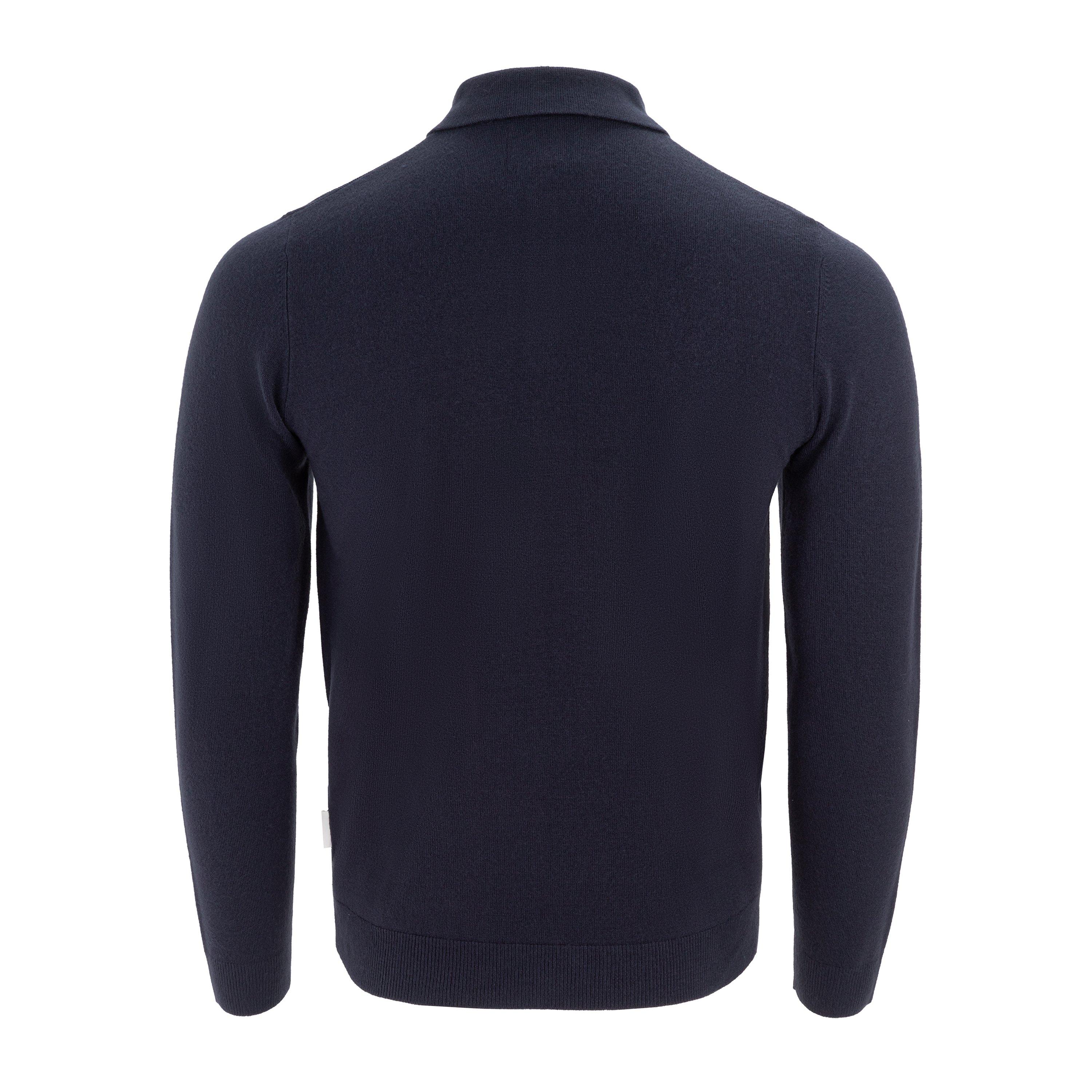 Navy - Lee Cooper - Cooper Long Sleeve Polo - 2