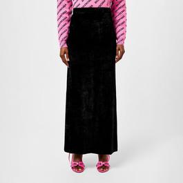 Balenciaga Velvet Maxi Skirt