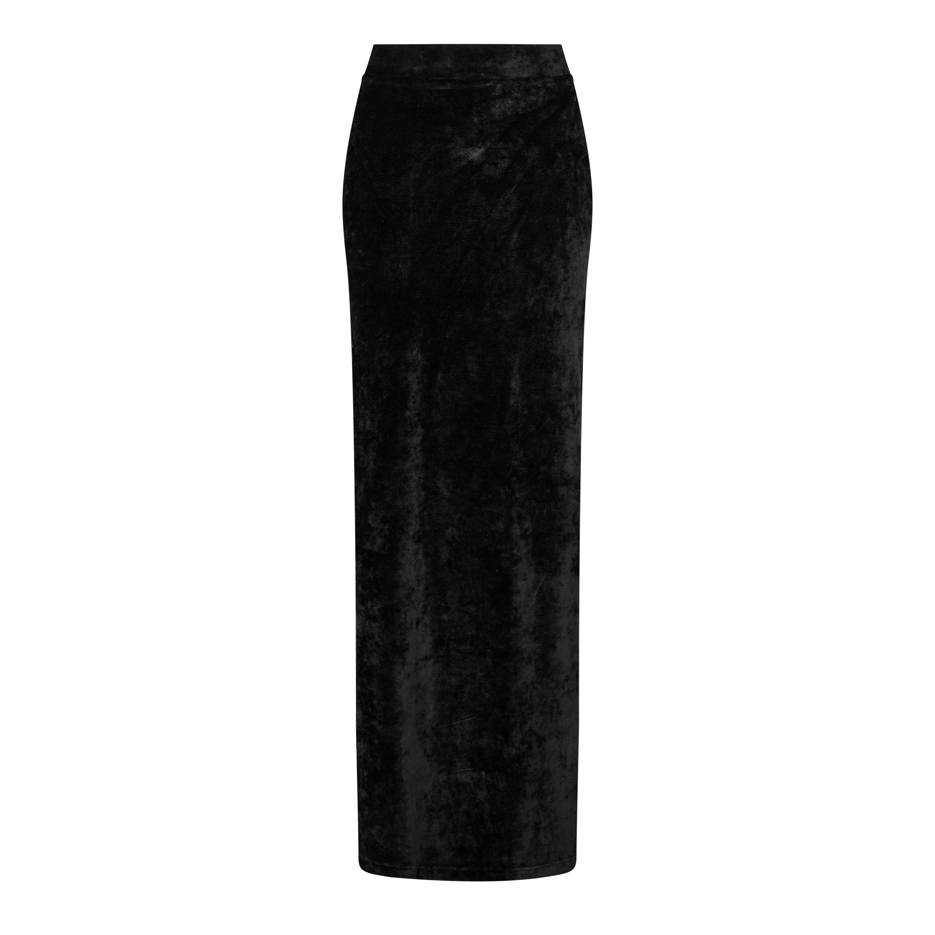 Black 1000 - Balenciaga - Velvet Maxi Skirt - 5