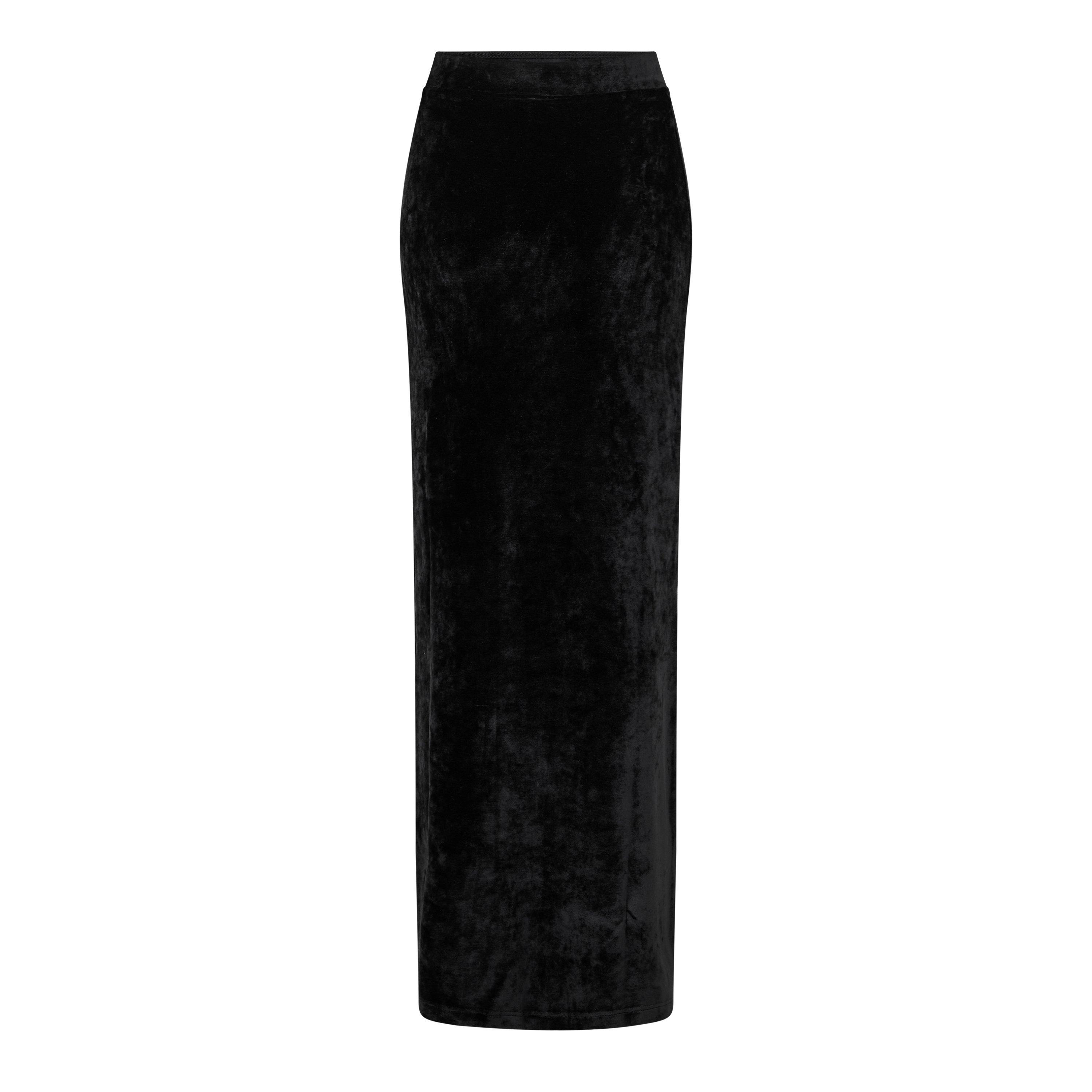 Black 1000 - Balenciaga - Velvet Maxi Skirt - 6