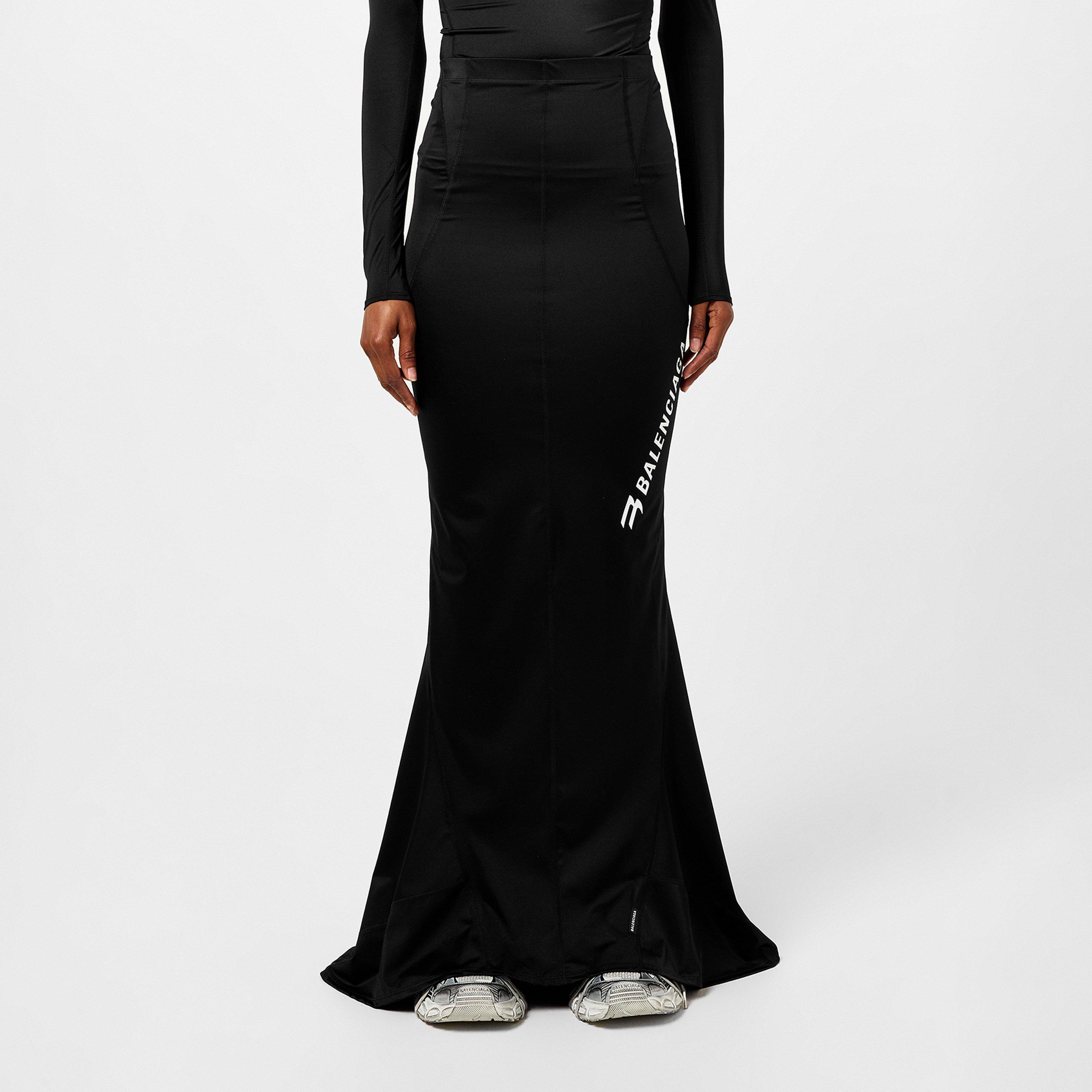 Black 1000 - Balenciaga - Sporty B Activewear Mermaid Skirt - 1