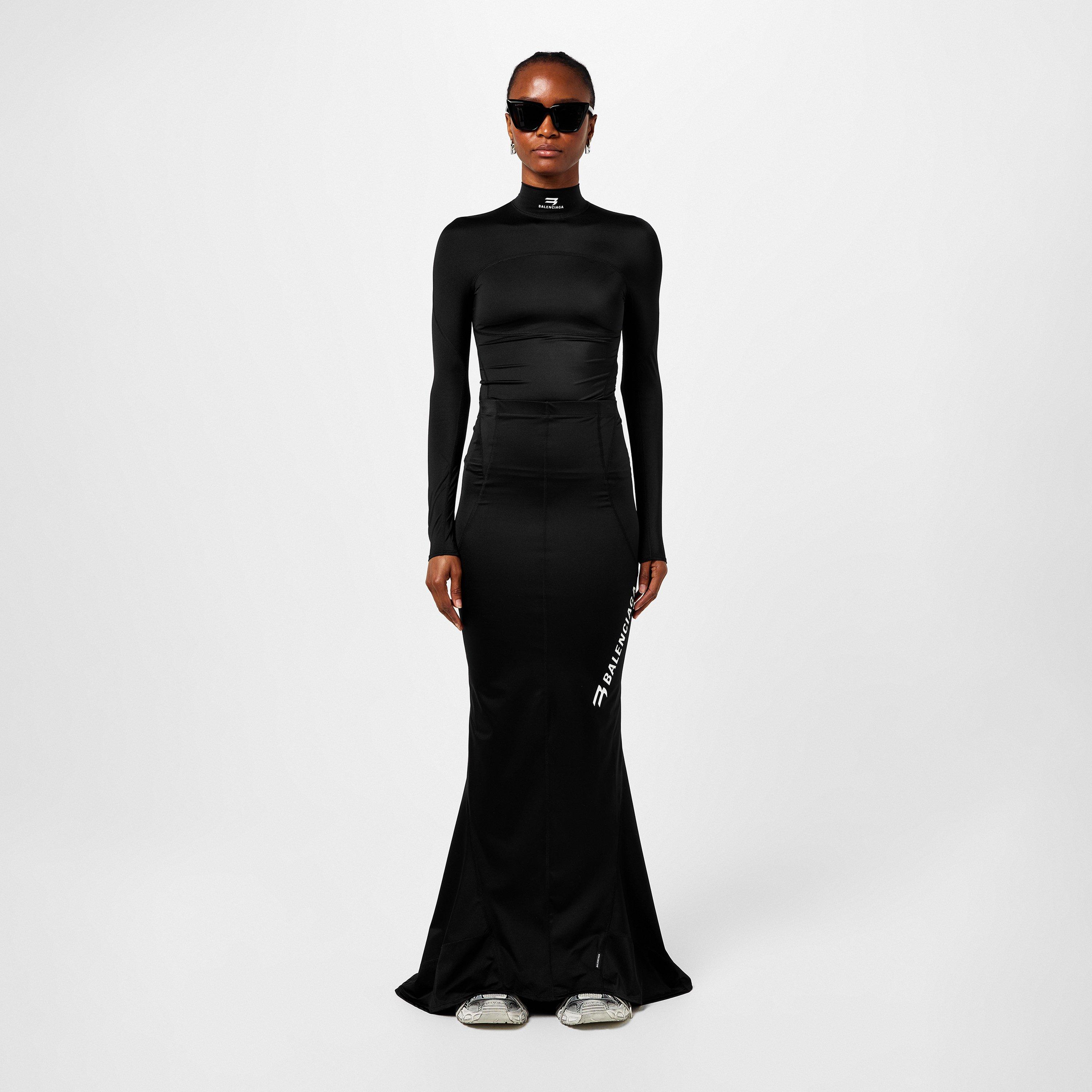 Black 1000 - Balenciaga - Sporty B Activewear Mermaid Skirt - 4