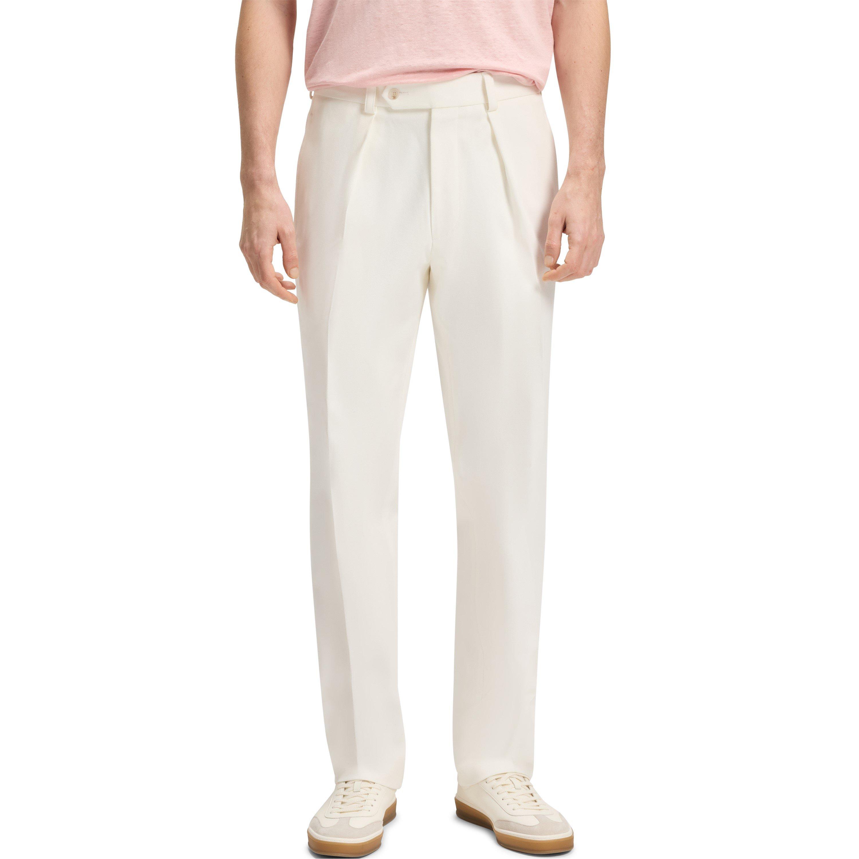 White 100 - Boss - Men's Double Breasted Tailored Stretch Trousers - 2