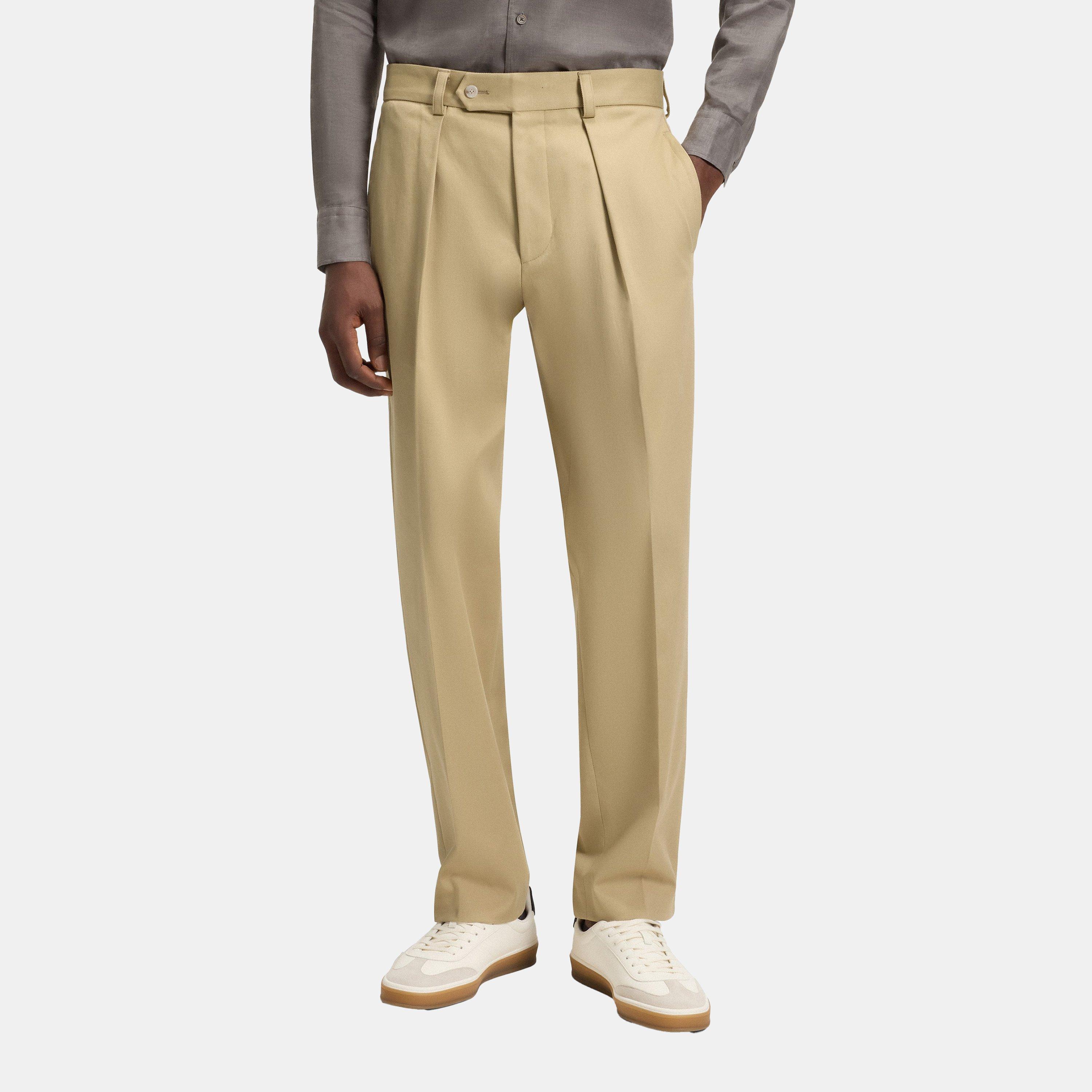 Open Beige 288 - Boss - Men's BECKHAM x Tailored Cotton Stretch Suit Trousers - 2