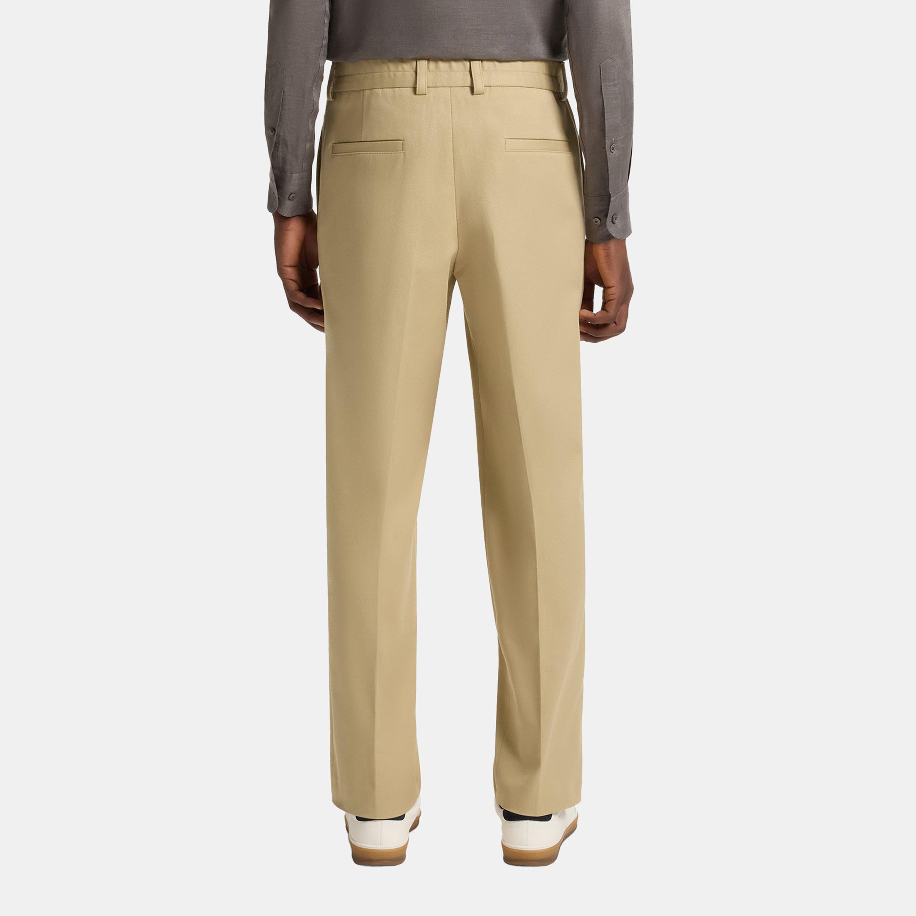 Open Beige 288 - Boss - Men's BECKHAM x Tailored Cotton Stretch Suit Trousers - 3