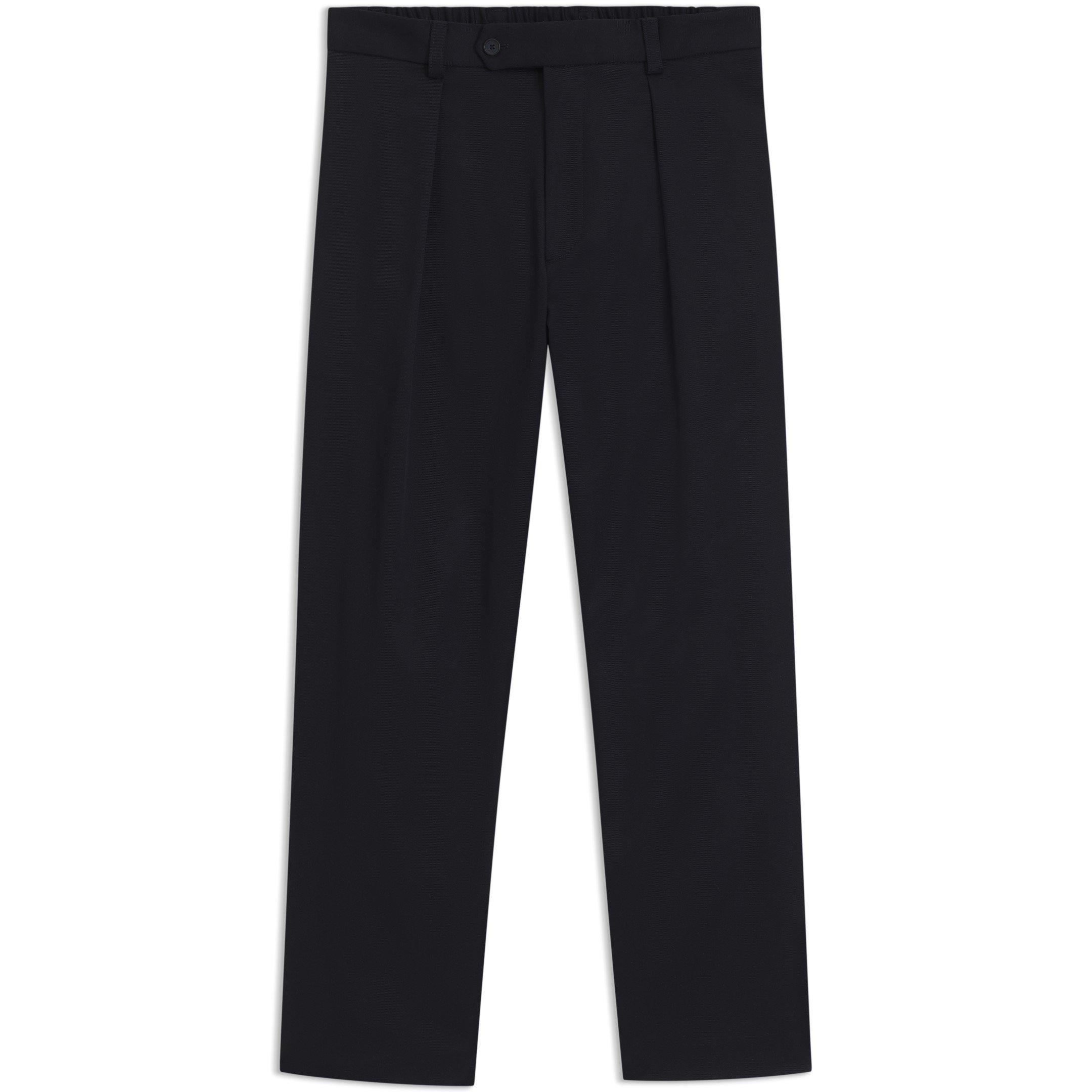 Dark Blue 408 - Boss - Men's BECKHAM x Tailored Cotton Stretch Suit Trousers - 1