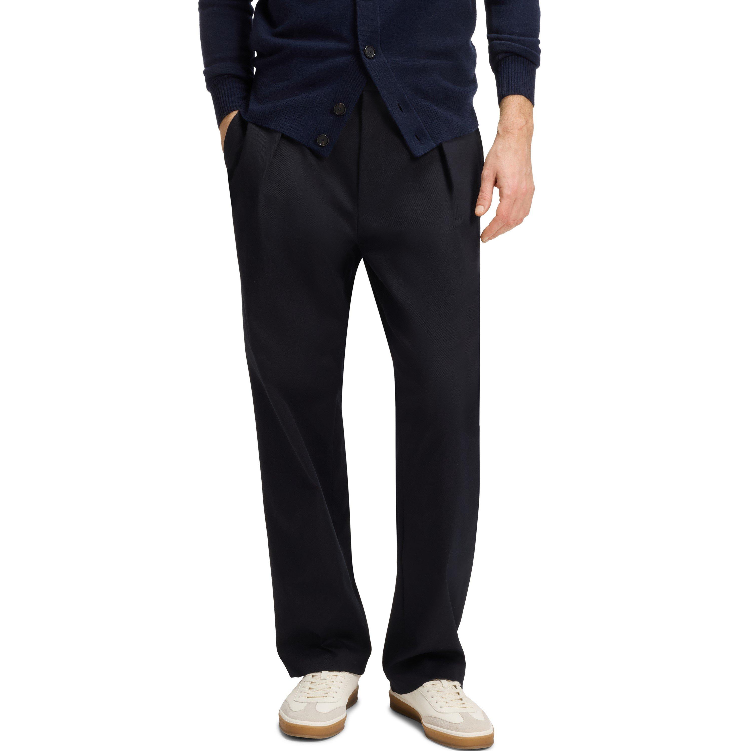 Dark Blue 408 - Boss - Men's BECKHAM x Tailored Cotton Stretch Suit Trousers - 2