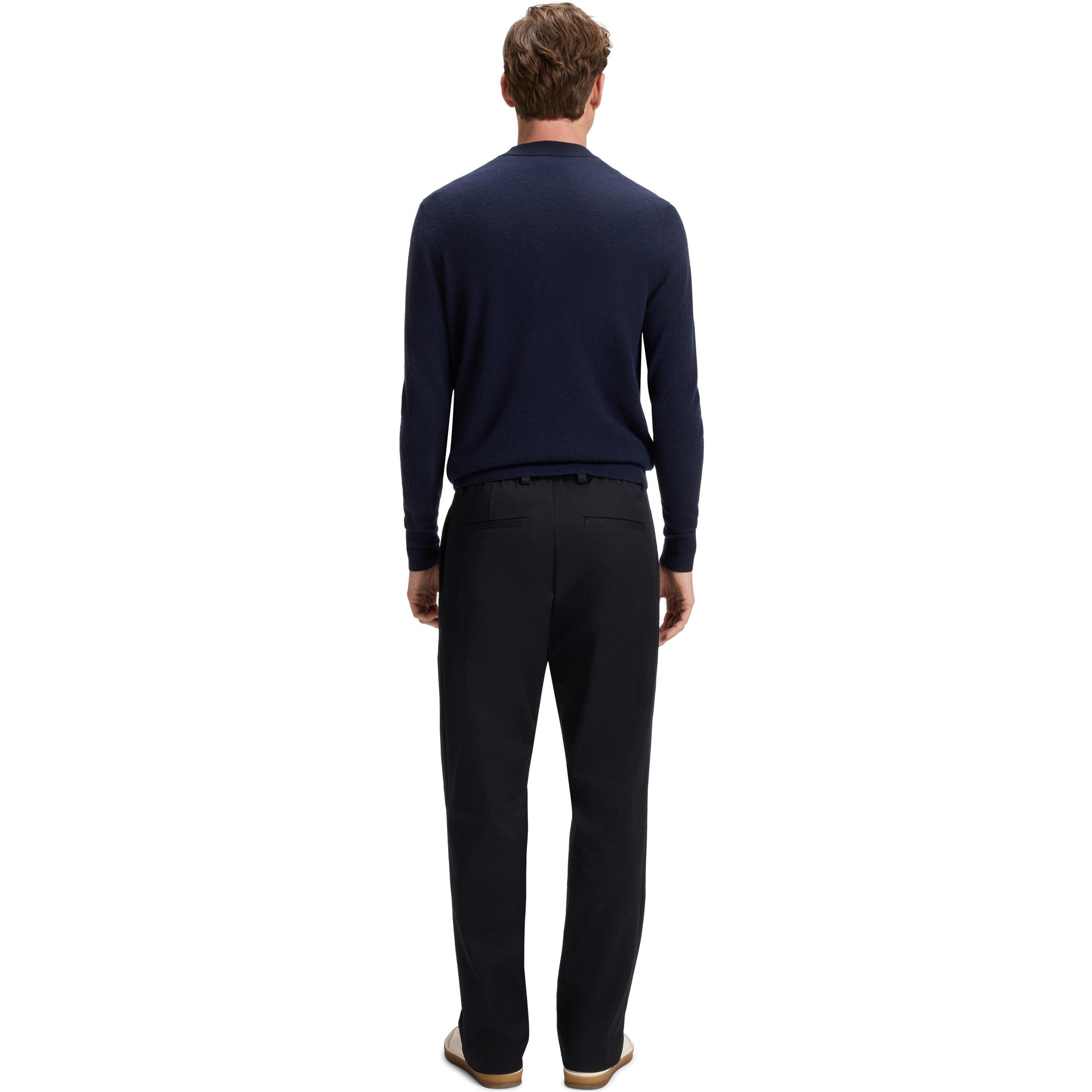 Dark Blue 408 - Boss - Men's BECKHAM x Tailored Cotton Stretch Suit Trousers - 3