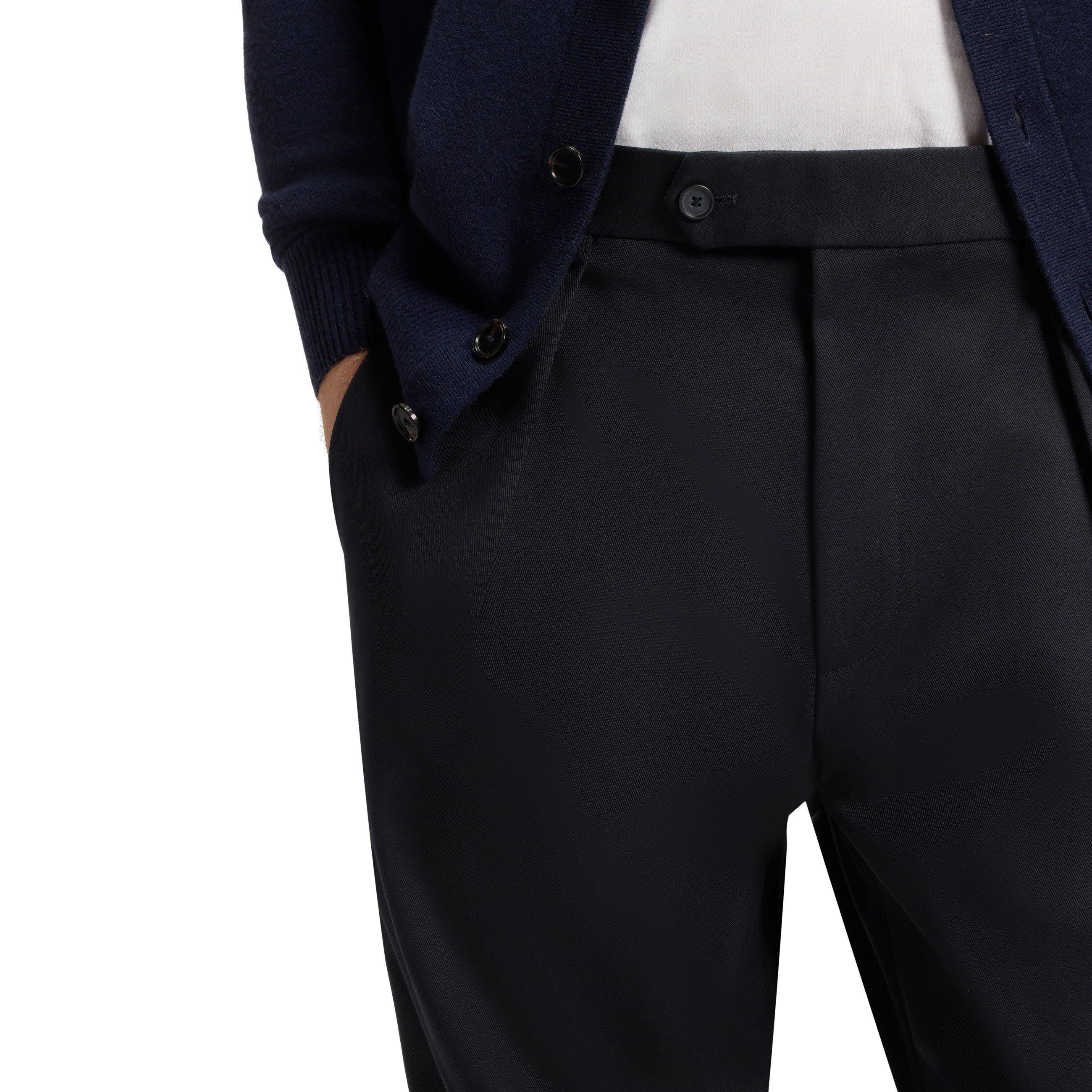 Dark Blue 408 - Boss - Men's BECKHAM x Tailored Cotton Stretch Suit Trousers - 4