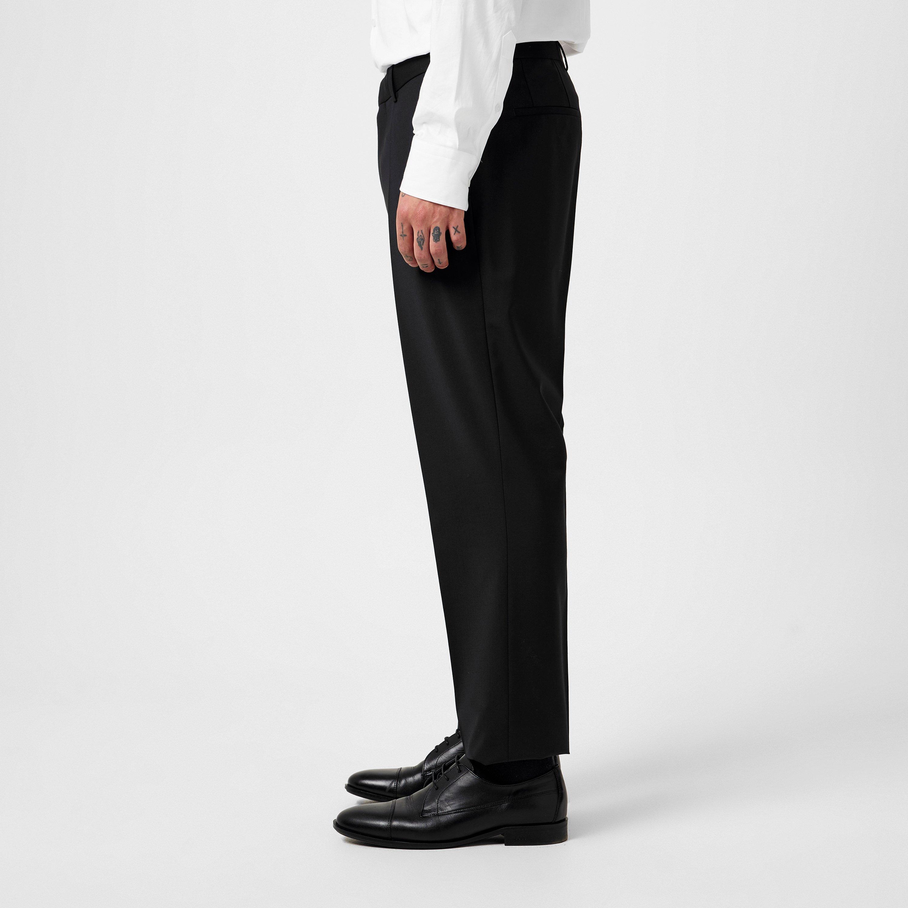 Black 001 - Boss - Men's H-Leon Suit Trousers, Elevate Formal Style - 5
